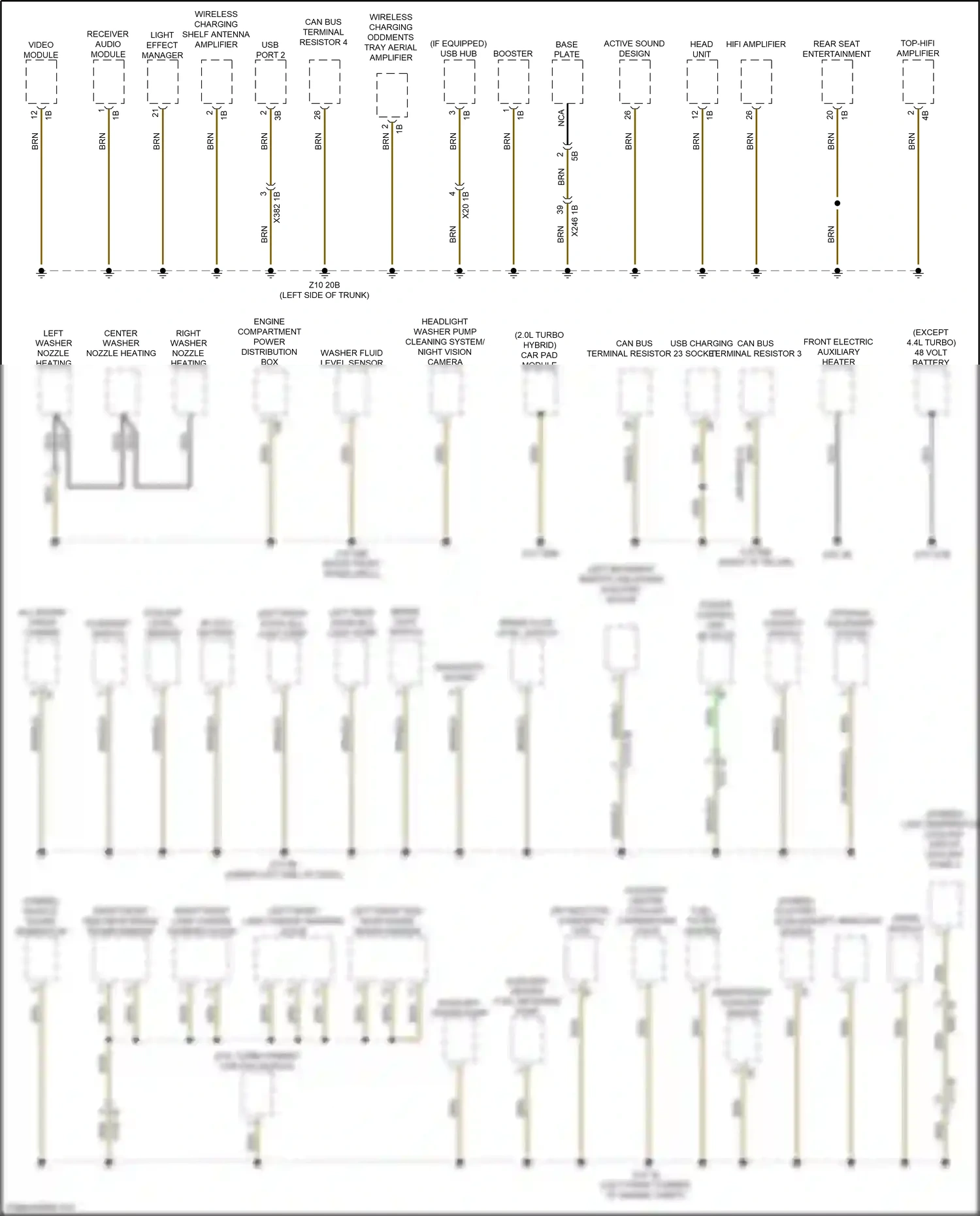 Wiring diagram light effect manager for BMW M5 F90 facelift (2020-2024) (2 of 4)