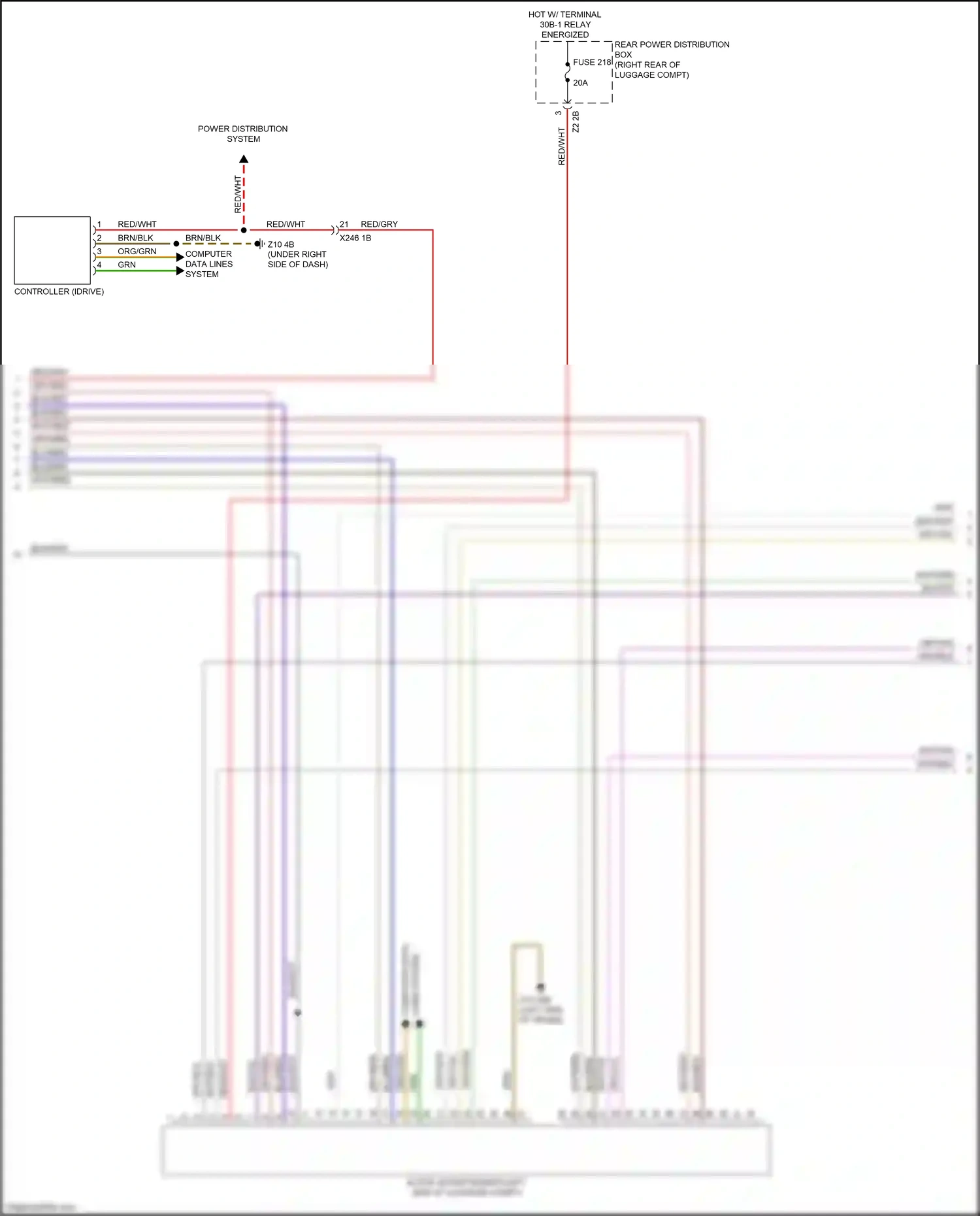 Wiring diagram lines system for BMW M5 F90 facelift (2020-2024) (1 of 2)