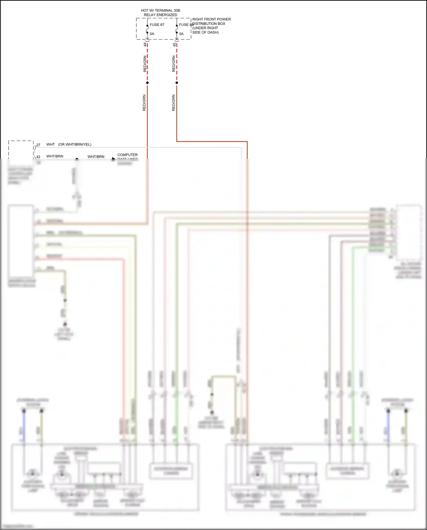 Wiring diagram mirror electronics for BMW M5 F90 facelift (2020-2024) (4 of 4)