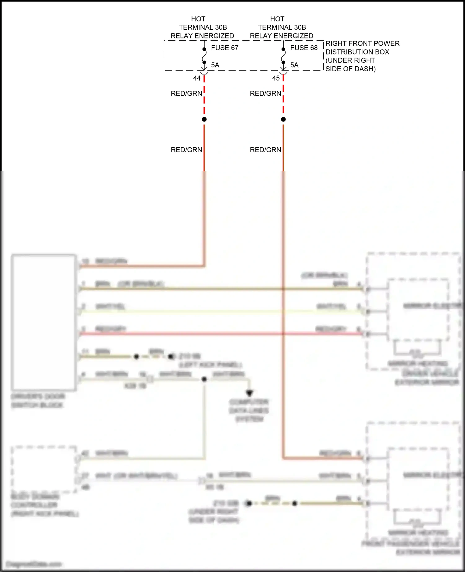 Wiring diagram mirror electronics for BMW M5 F90 facelift (2020-2024) (1 of 4)