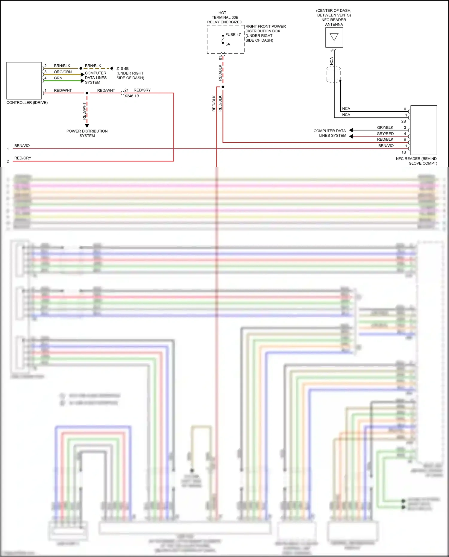 Wiring diagram power distribution system for BMW M5 F90 facelift (2020-2024) (6 of 13)
