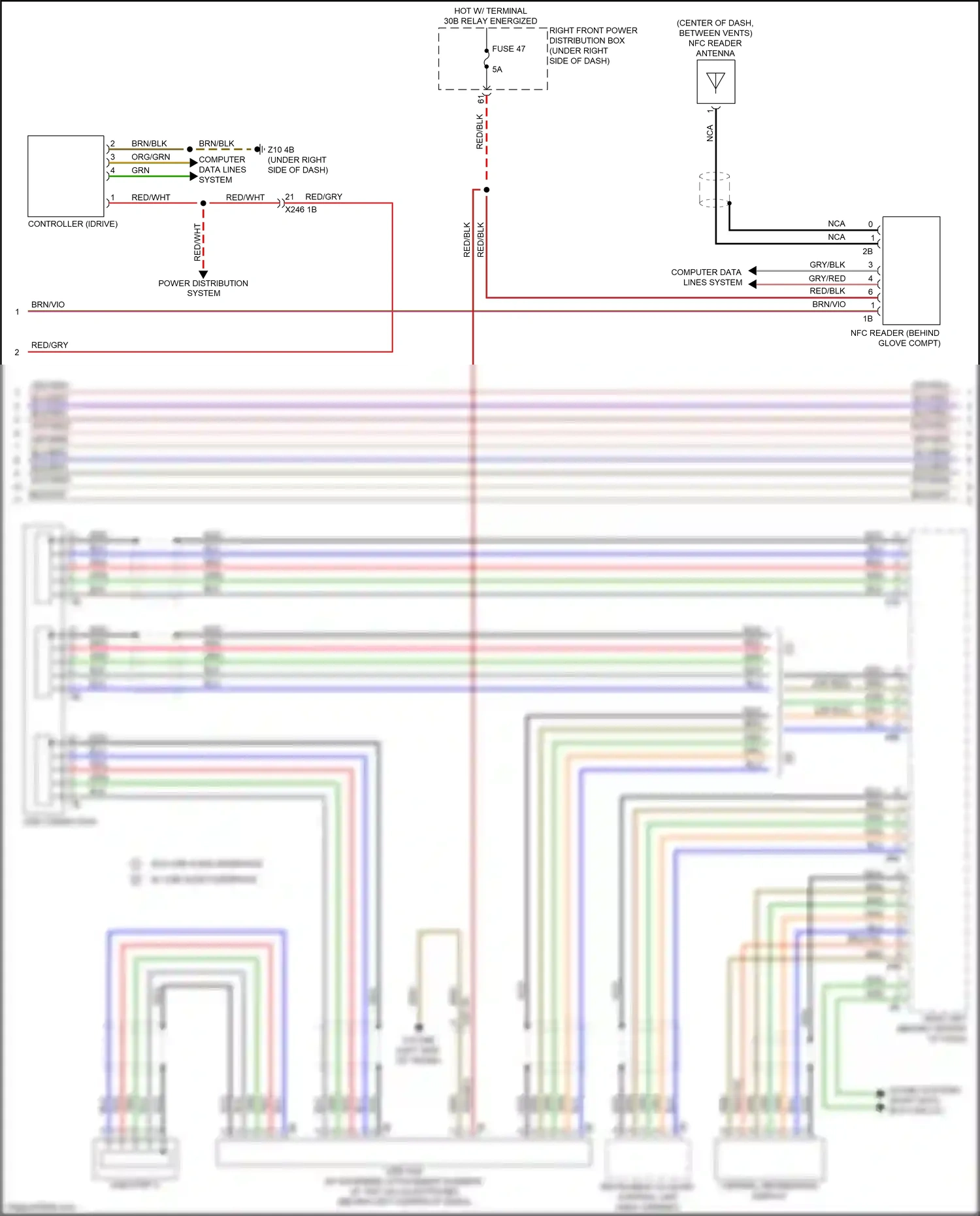 Wiring diagram power distribution system for BMW M5 F90 facelift (2020-2024) (8 of 13)