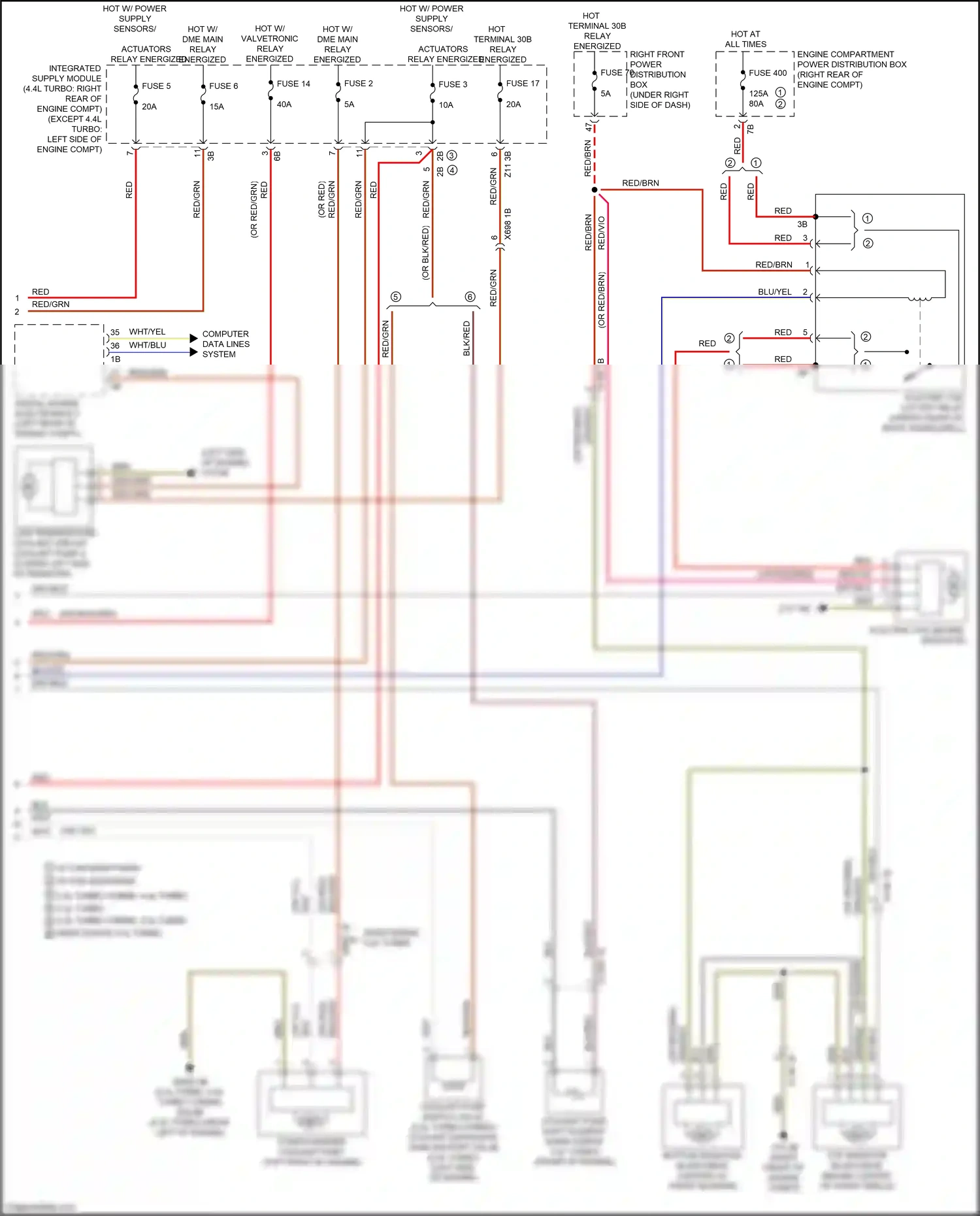 Wiring diagram red for BMW M5 F90 facelift (2020-2024) (65 of 125)