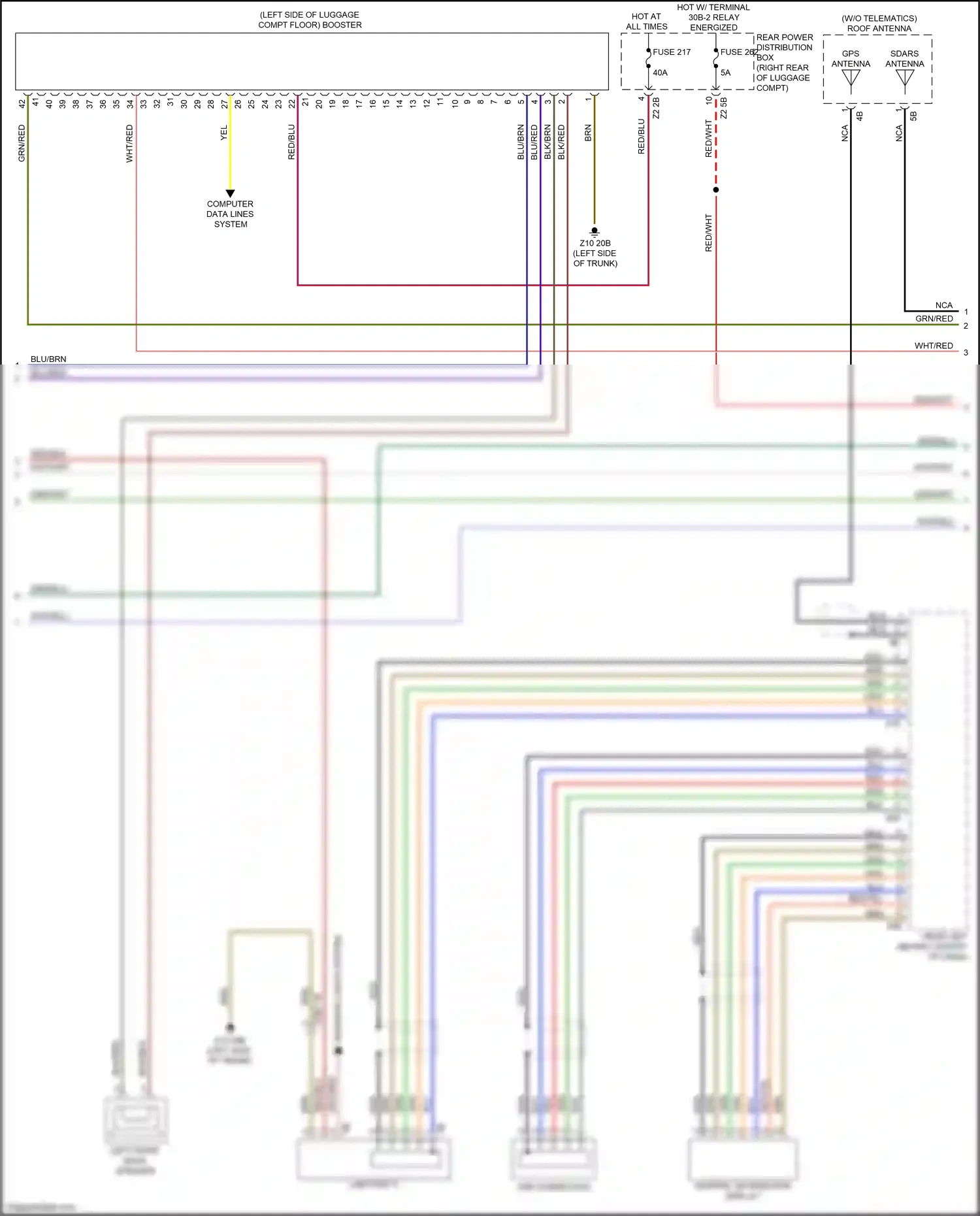 Wiring diagram red for BMW M5 F90 facelift (2020-2024) (77 of 125)