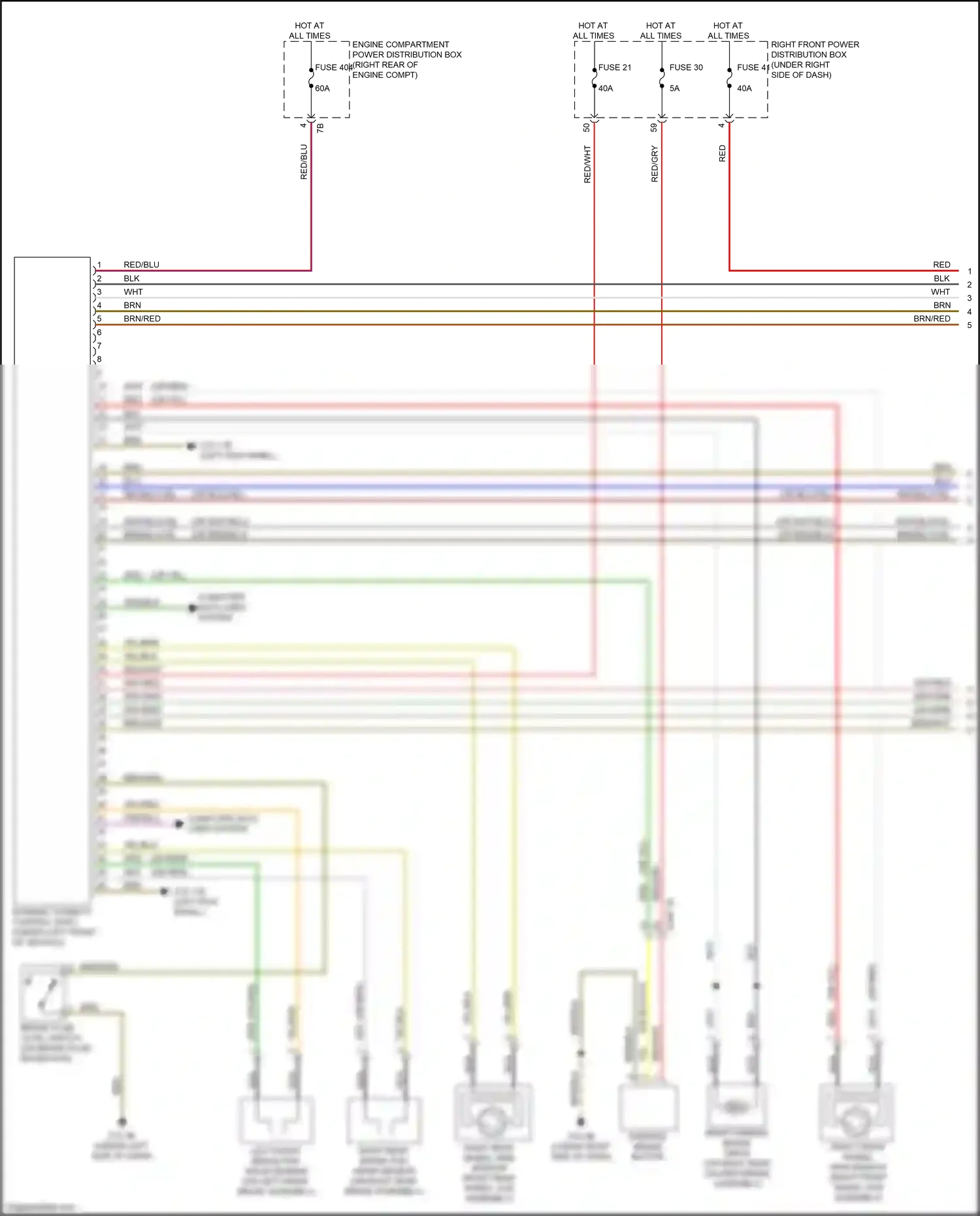 Wiring diagram red for BMW M5 F90 facelift (2020-2024) (71 of 125)