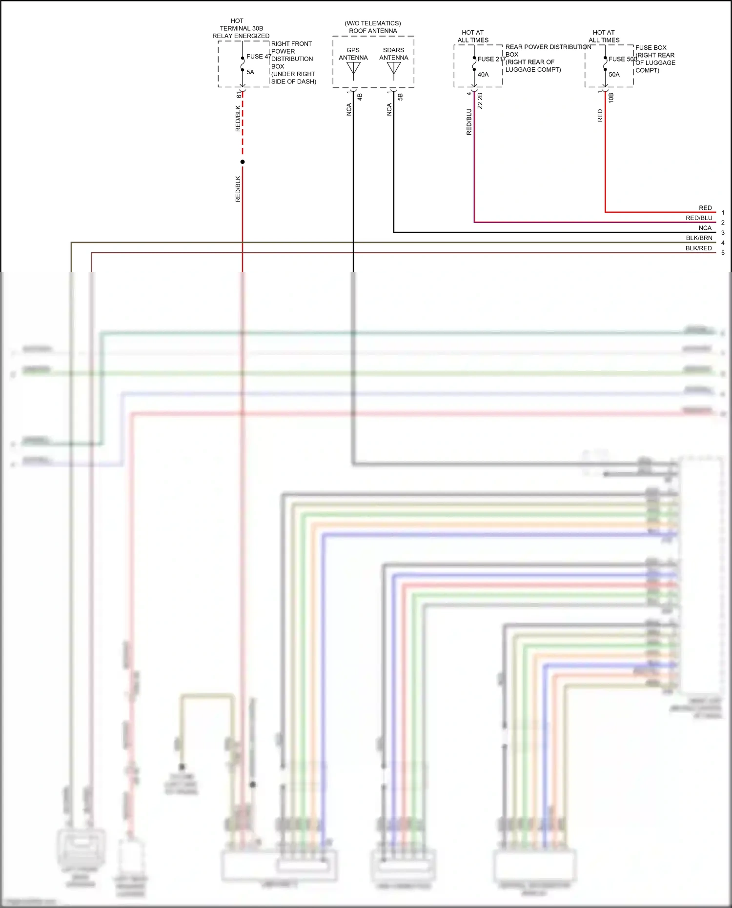 Wiring diagram red for BMW M5 F90 facelift (2020-2024) (74 of 125)