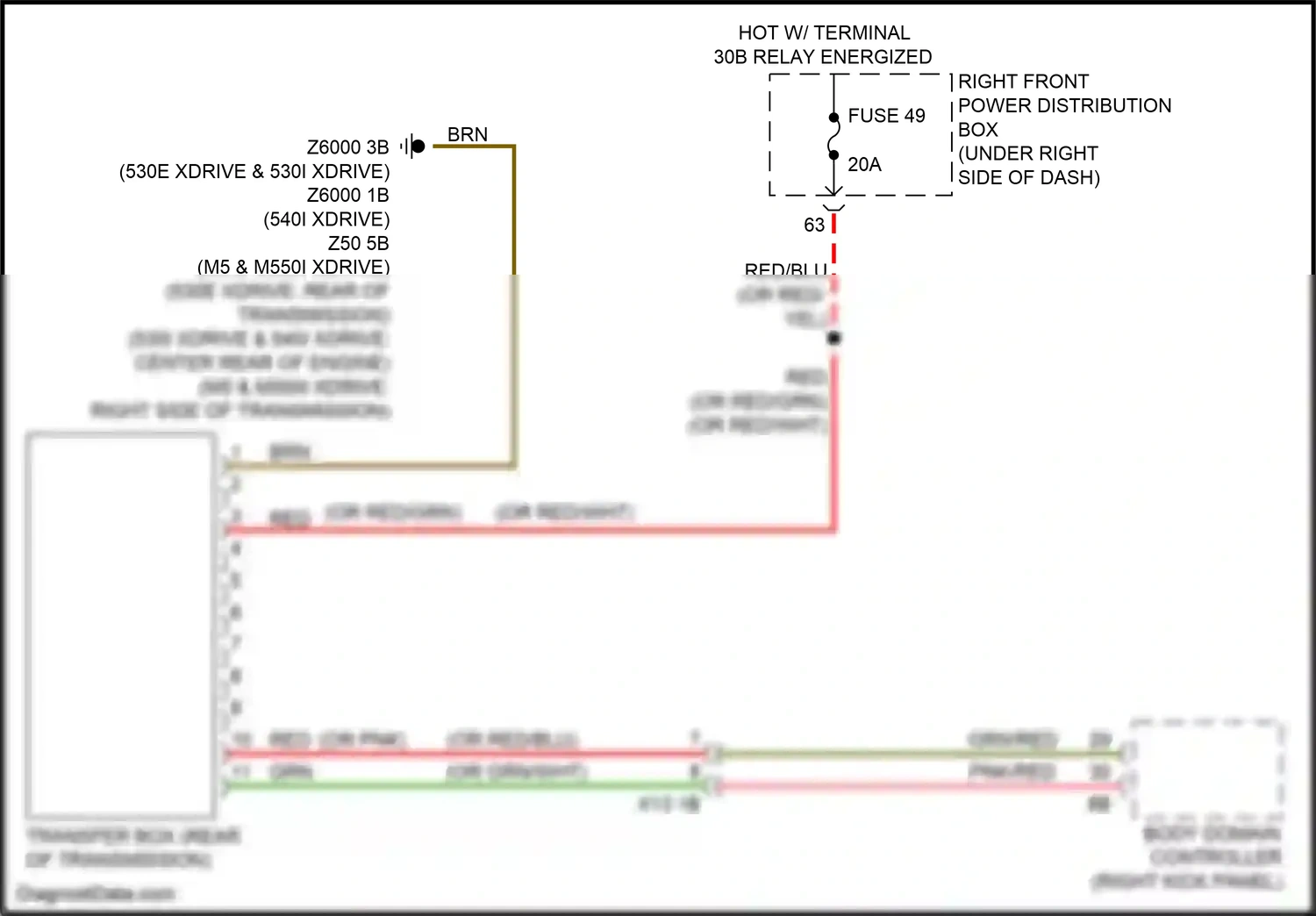 Wiring diagram red/blu for BMW M5 F90 facelift (2020-2024) (32 of 47)
