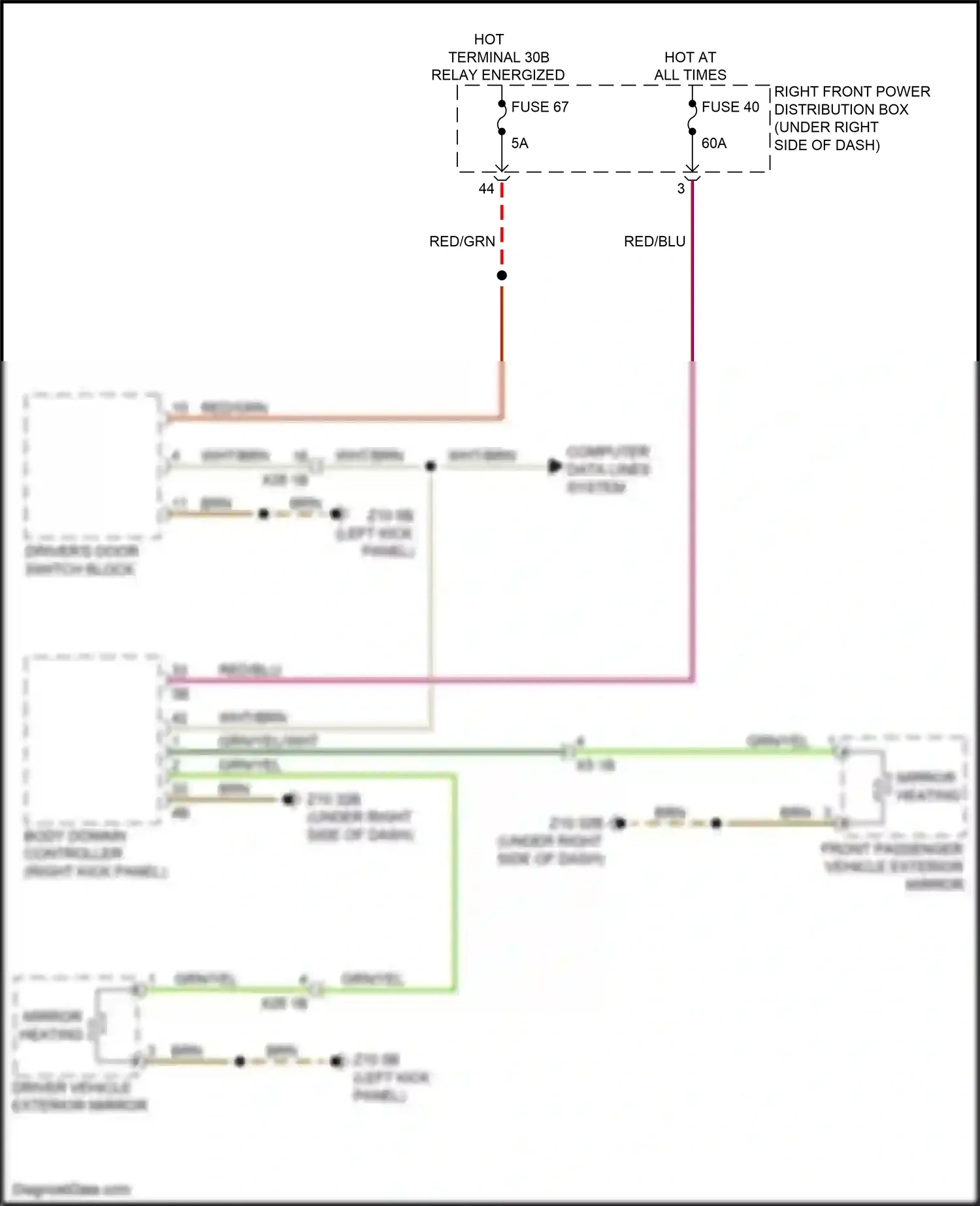 Wiring diagram right front power distribution box for BMW M5 F90 facelift (2020-2024) (16 of 62)