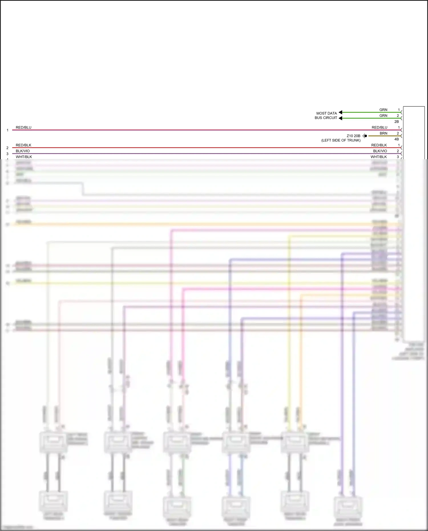 Wiring diagram right front tweeter for BMW M5 F90 facelift (2020-2024) (9 of 10)