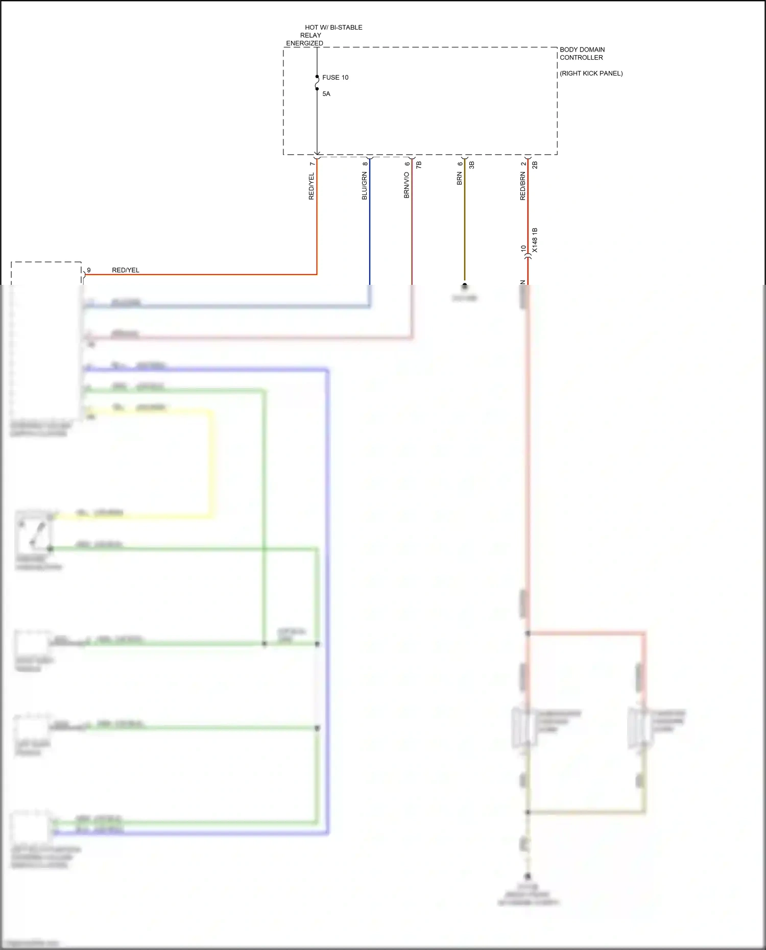 Wiring diagram right shift paddle for BMW M5 F90 facelift (2020-2024) (3 of 3)