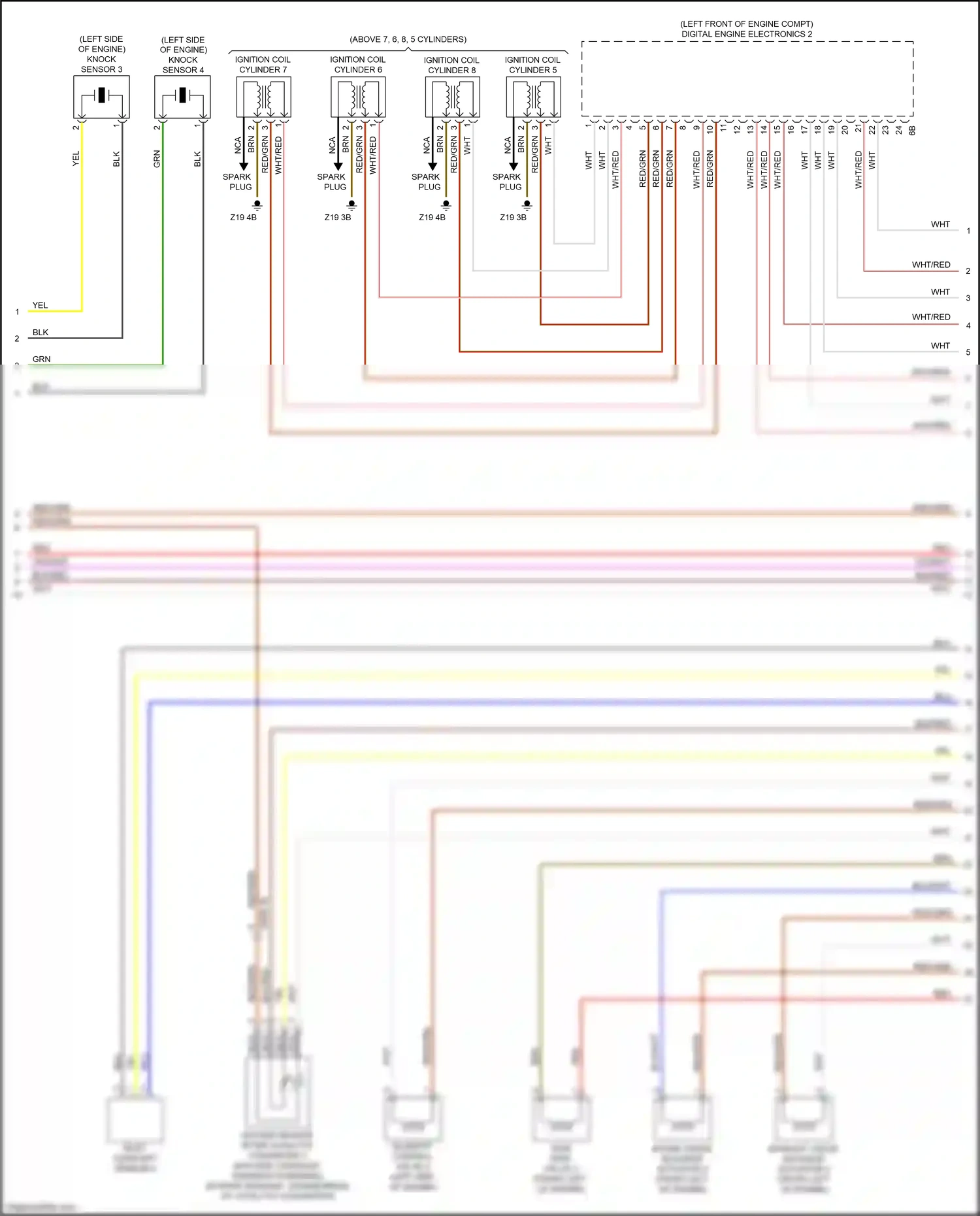Wiring diagram spark plug for BMW M5 F90 facelift (2020-2024) (2 of 2)