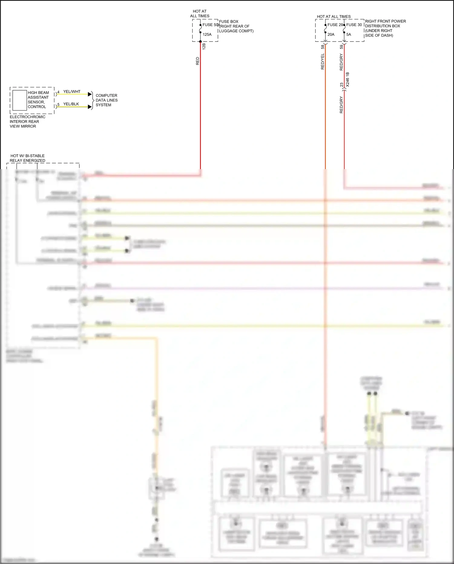 Wiring diagram swivel module for BMW M5 F90 facelift (2020-2024) (1 of 2)