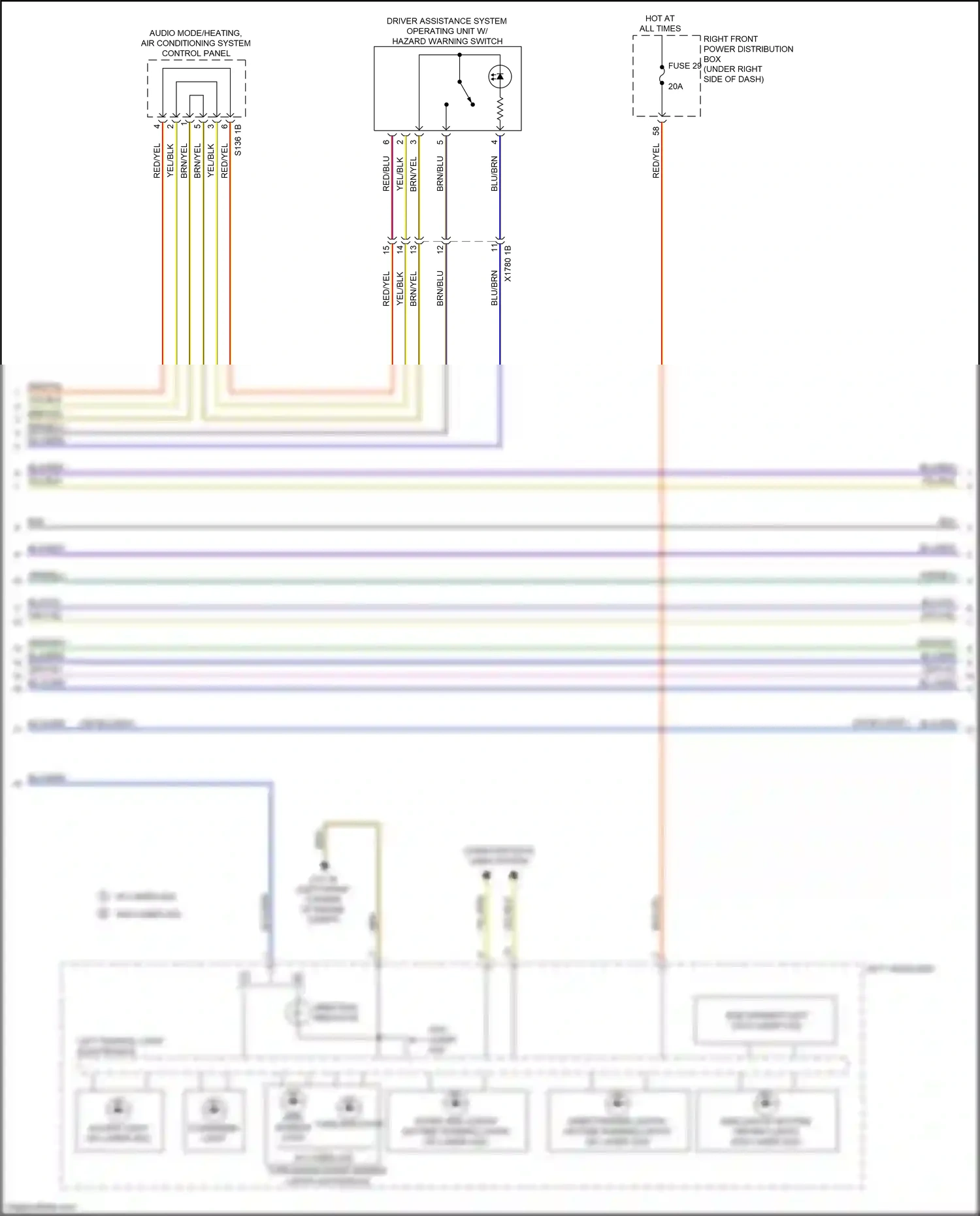 Wiring diagram turn indicator for BMW M5 F90 facelift (2020-2024) (2 of 4)