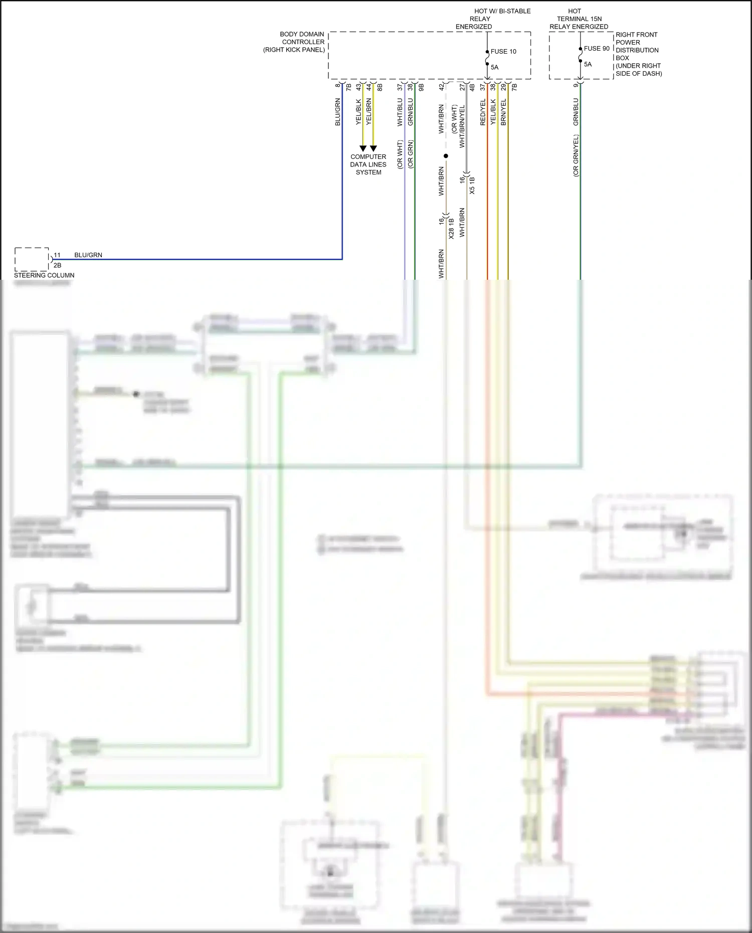 Wiring diagram w/ ethernet switch for BMW M5 F90 facelift (2020-2024) (3 of 4)