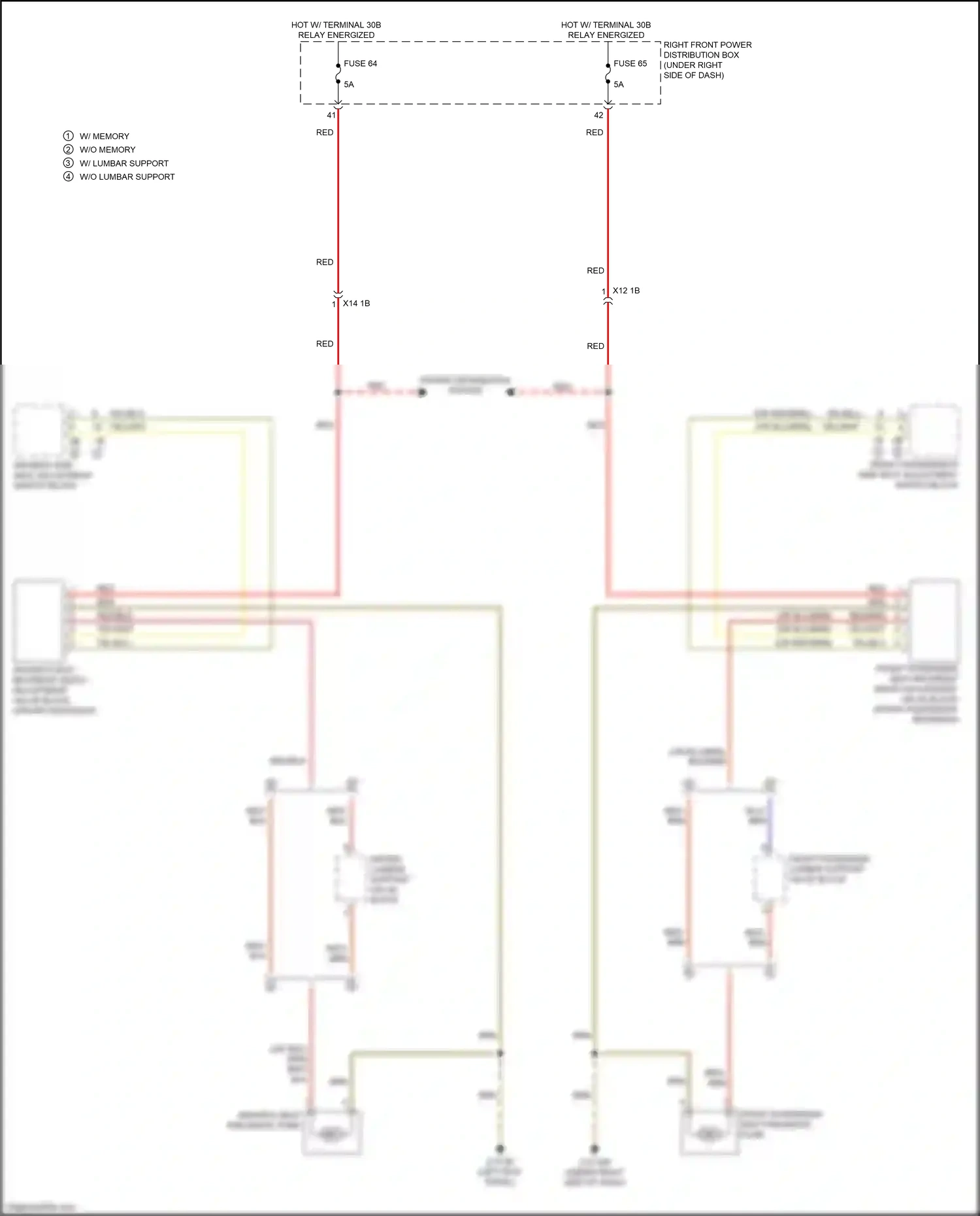 Wiring diagram w/o memory for BMW M5 F90 facelift (2020-2024) (4 of 6)