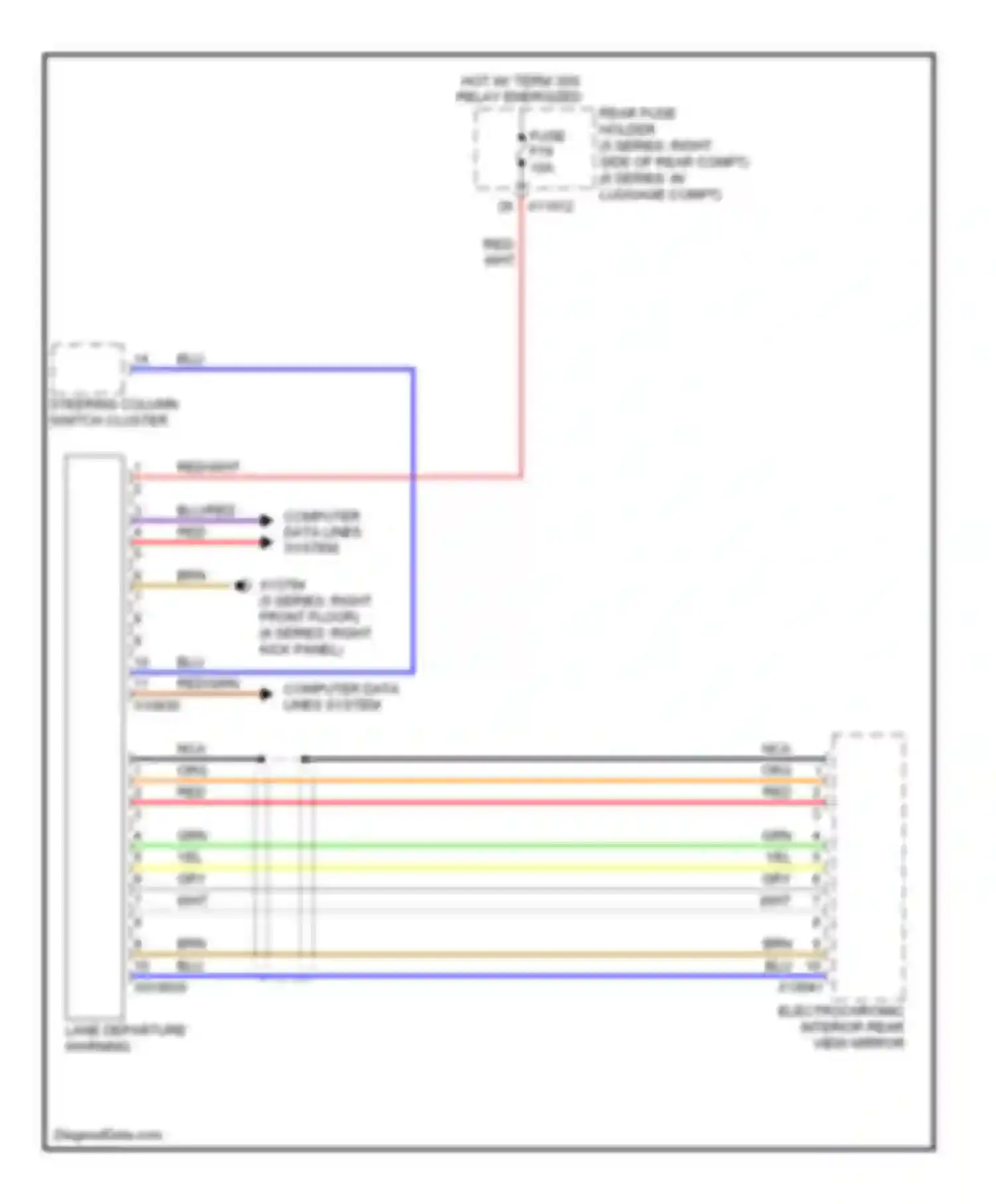 M6 BMW E63/E64 (2005-2010): Lane departure warning circuit