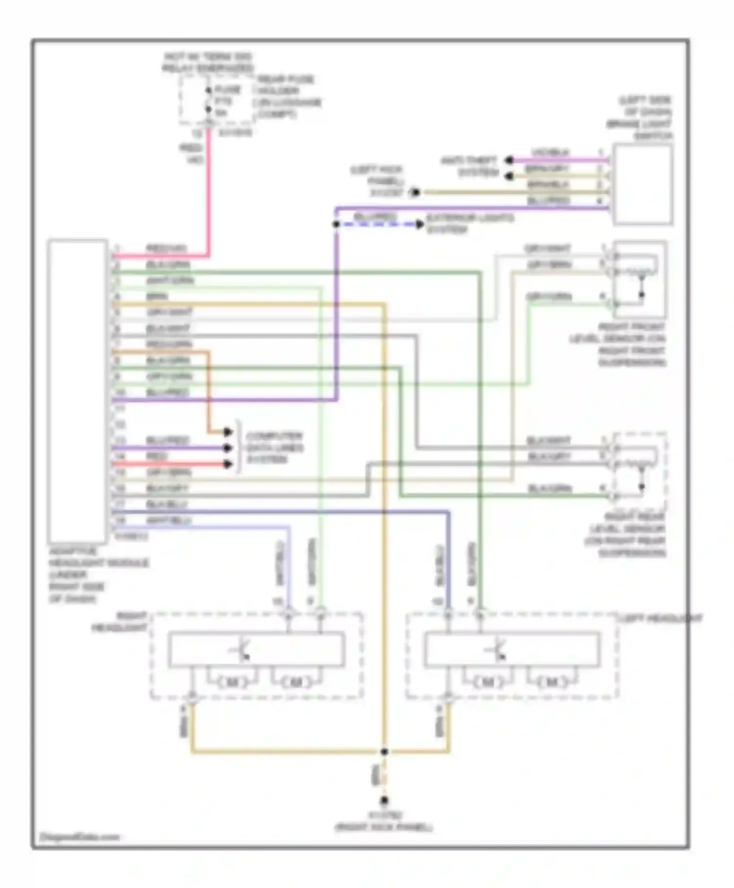 Wiring diagram anti-theft system for BMW M6 E63/E64 (2005-2010) (2 of 8)