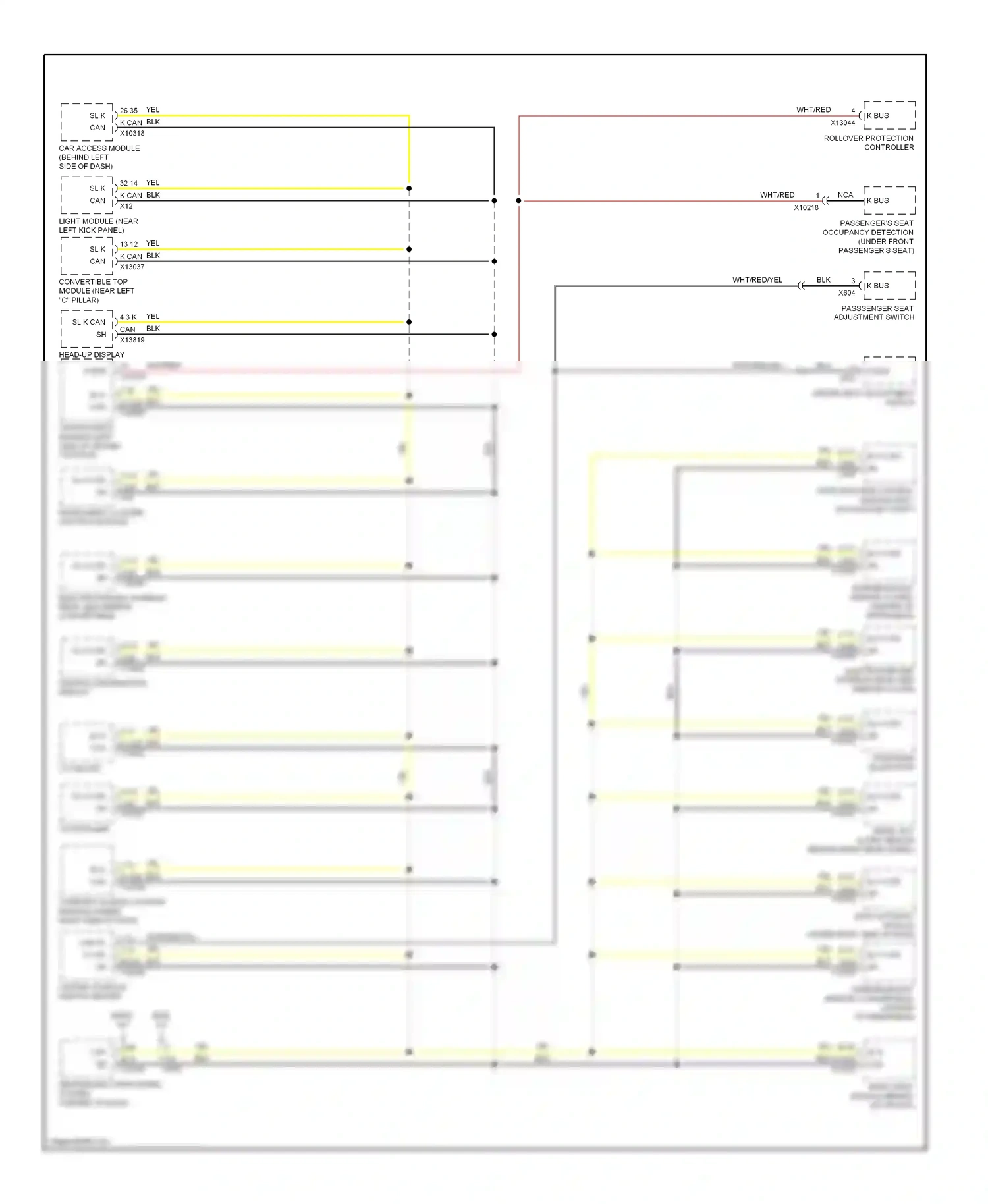 BMW M6 E63/E64 (2005-2010) controller wiring diagram  (1 of 2)