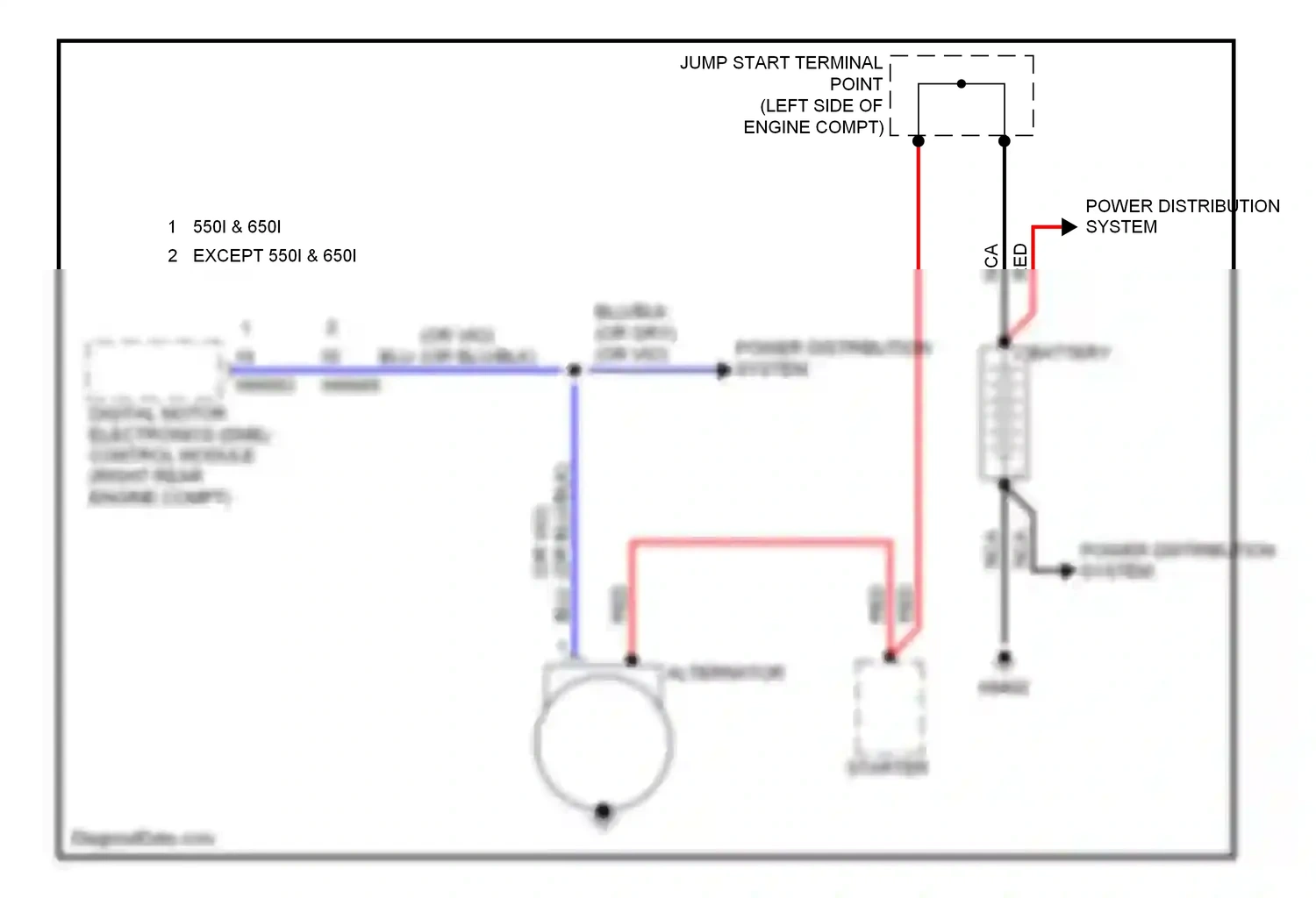 BMW M6 E63/E64 (2005-2010) digital motor electronics (dme) control module (right rear engine compt) wiring diagram  (4 of 7)