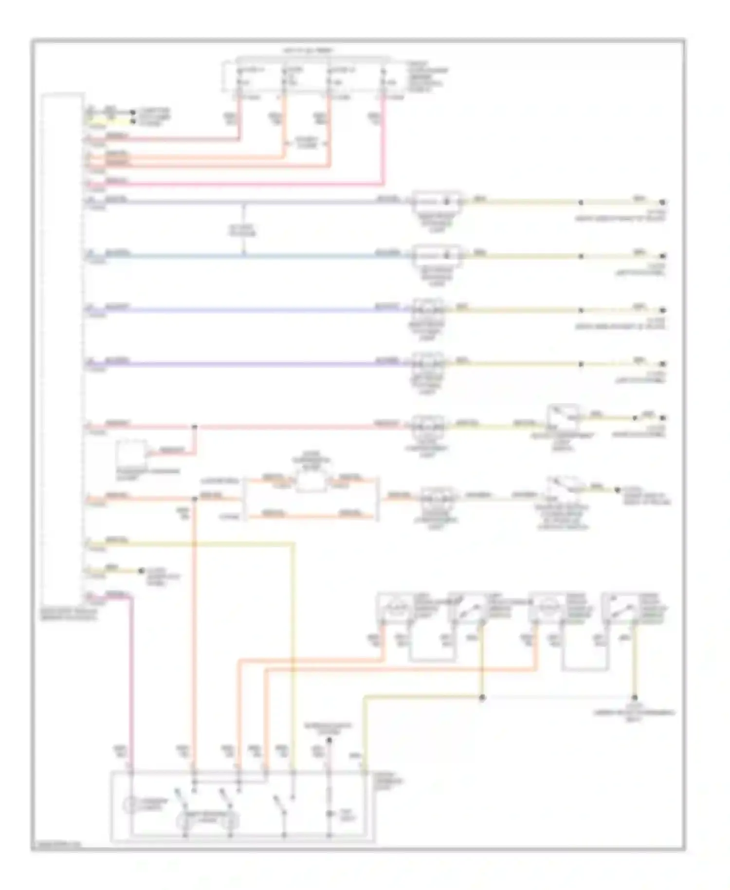 Wiring diagram right front entrance light for BMW M6 E63/E64 (2005-2010)