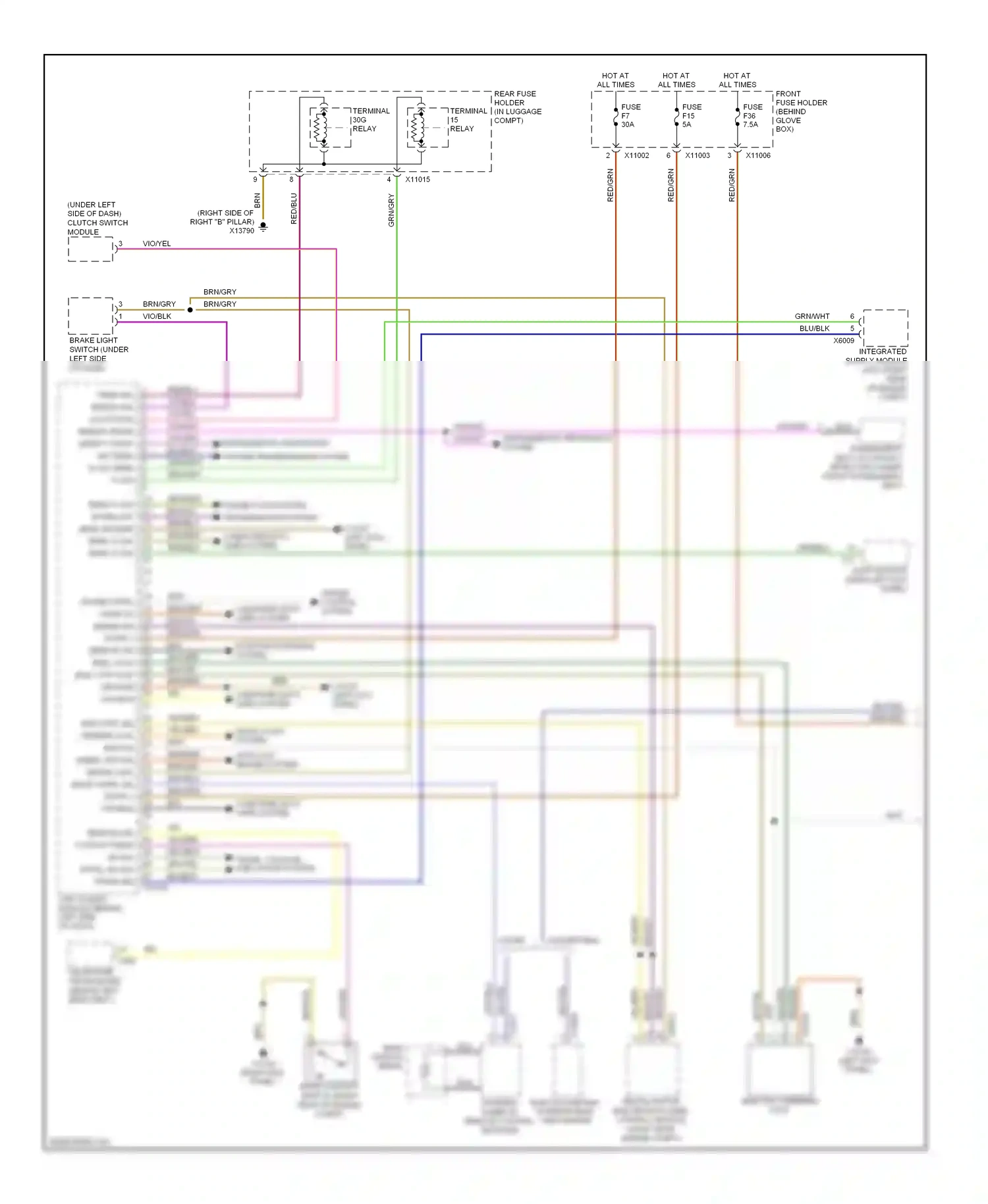 BMW M6 E63/E64 (2005-2010) vio/yel wiring diagram  (1 of 4)