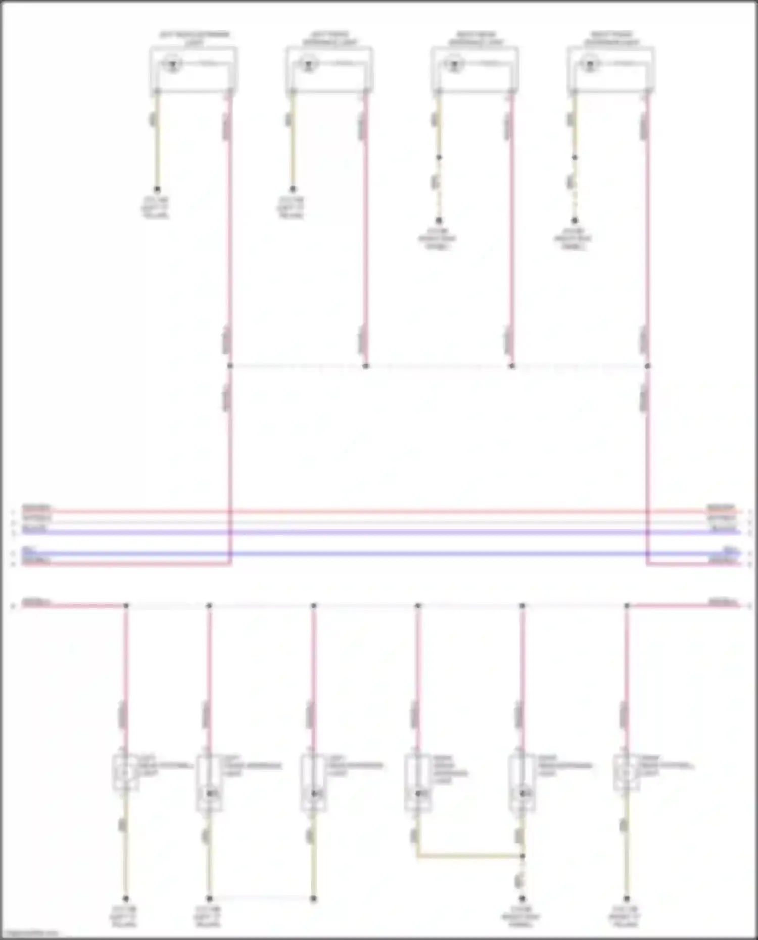 M6 BMW F06/F13/F12 facelift (2015-2018): Courtesy lamps circuit (2 of 3)
