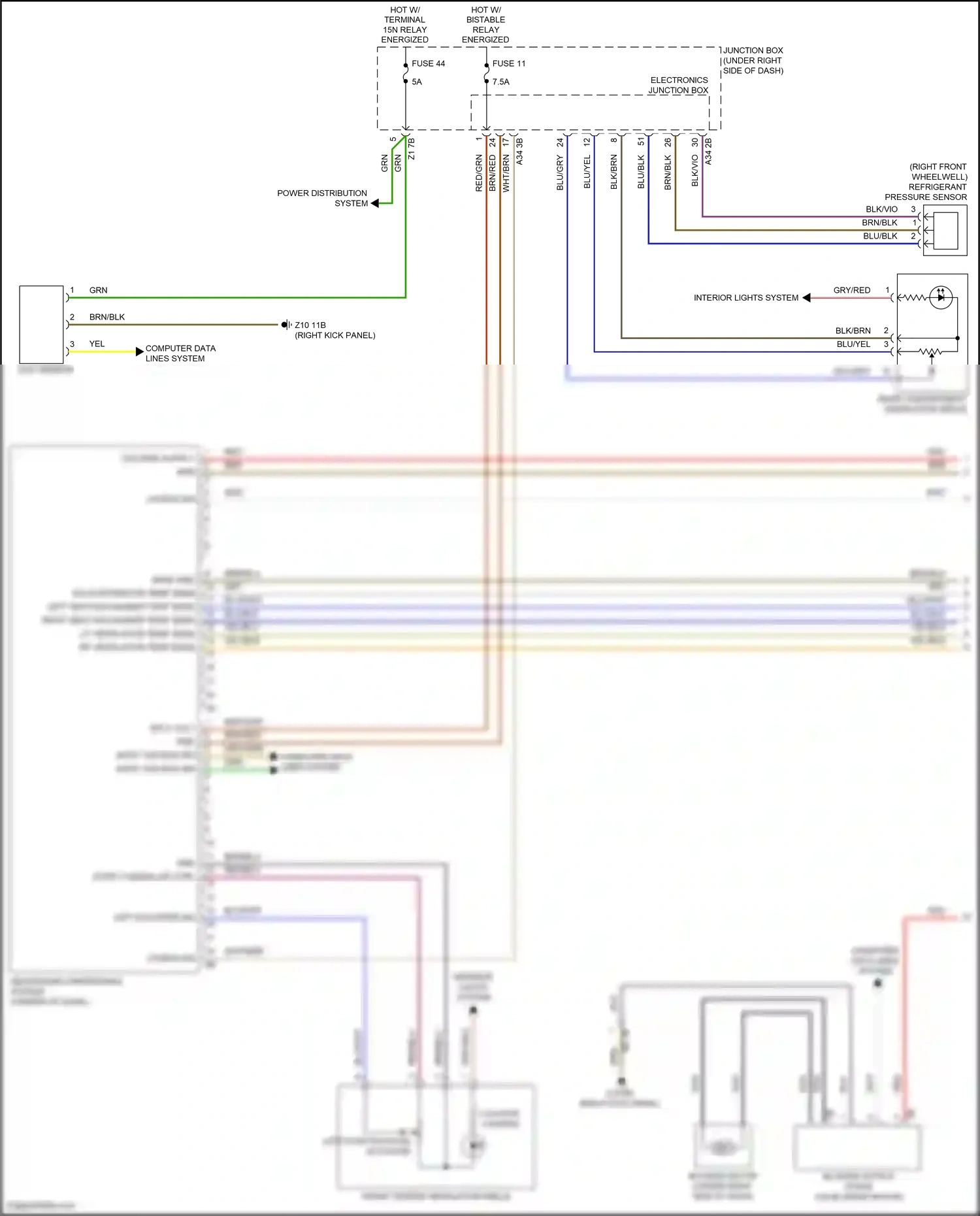 Wiring diagram auc sensor for BMW M6 F06/F13/F12 facelift (2015-2018) (2 of 7)