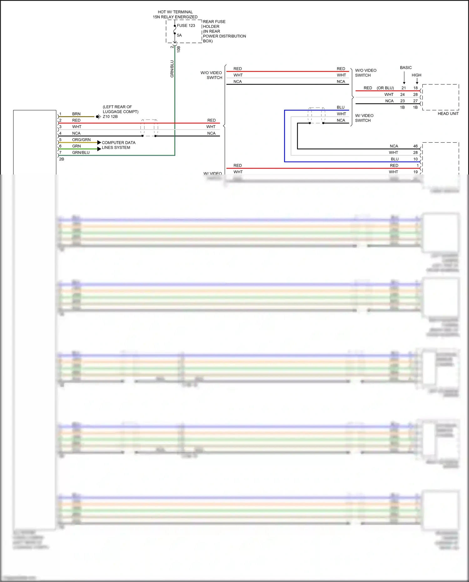 Wiring diagram computer data lines system for BMW M6 F06/F13/F12 facelift (2015-2018) (1 of 98)