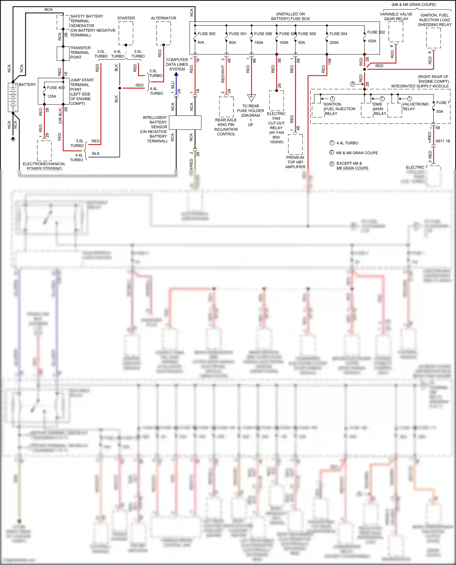Wiring diagram computer data lines system for BMW M6 F06/F13/F12 facelift (2015-2018) (66 of 98)