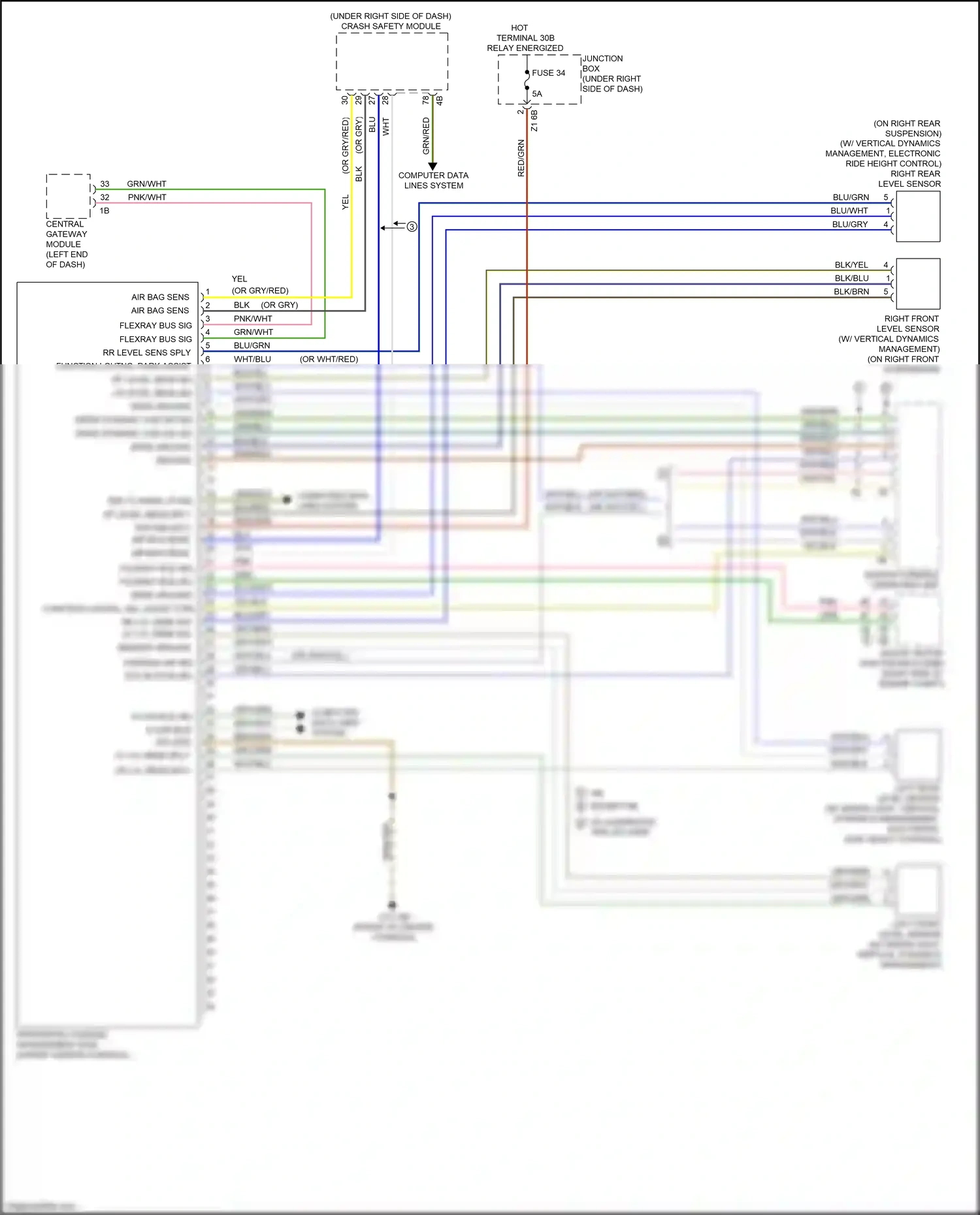 Wiring diagram computer data lines system for BMW M6 F06/F13/F12 facelift (2015-2018) (51 of 98)