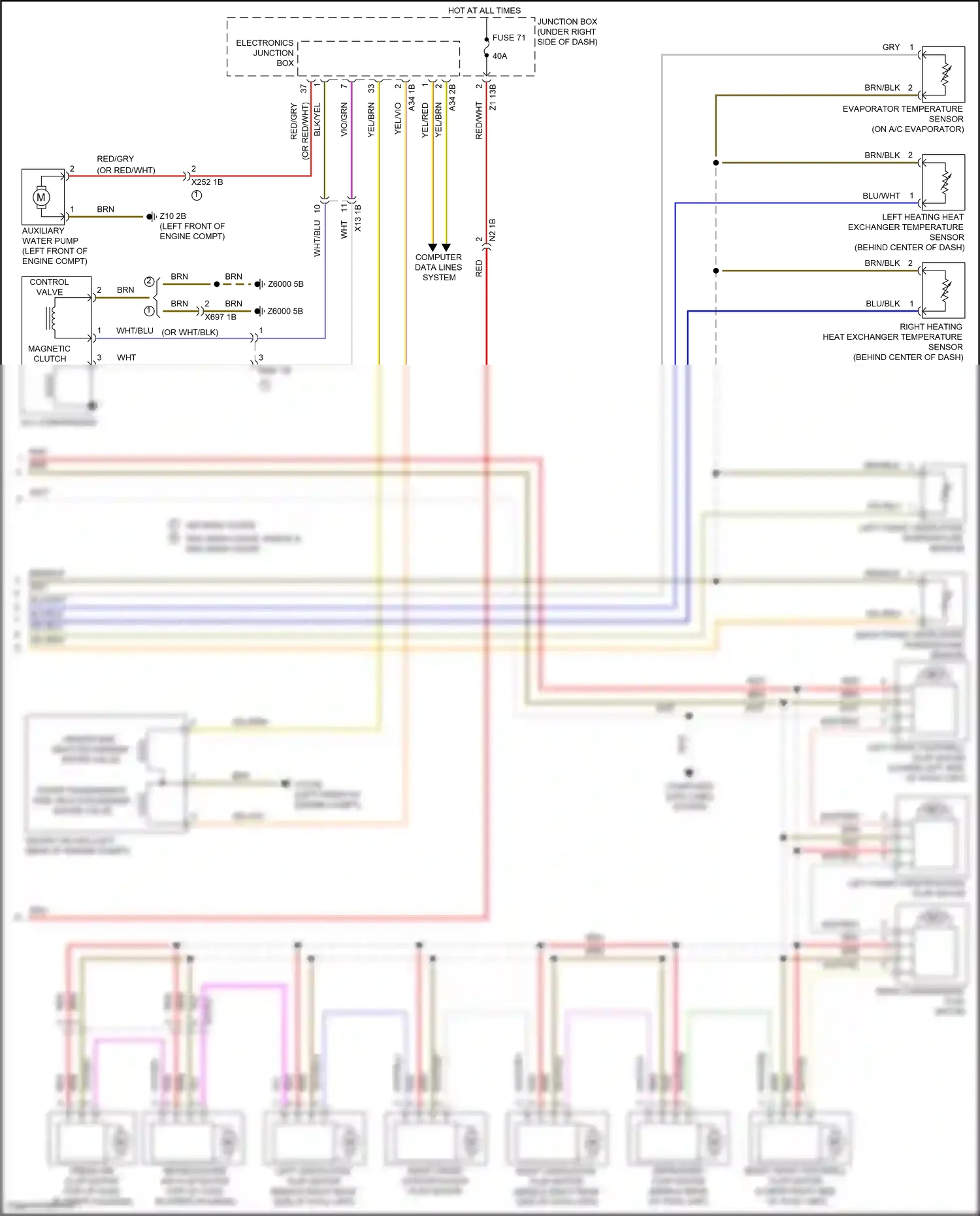 Wiring diagram computer data lines system for BMW M6 F06/F13/F12 facelift (2015-2018) (94 of 98)
