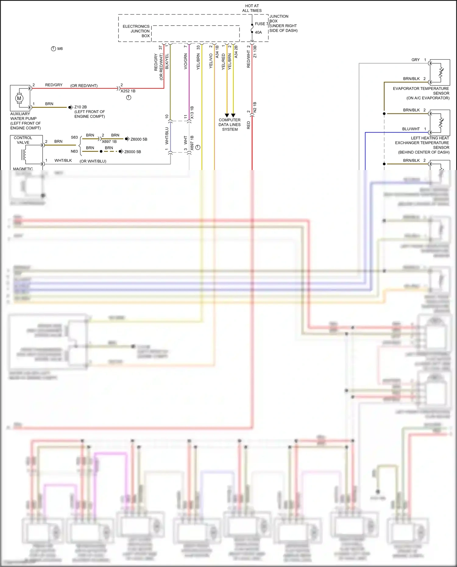 Wiring diagram computer data lines system for BMW M6 F06/F13/F12 facelift (2015-2018) (12 of 98)