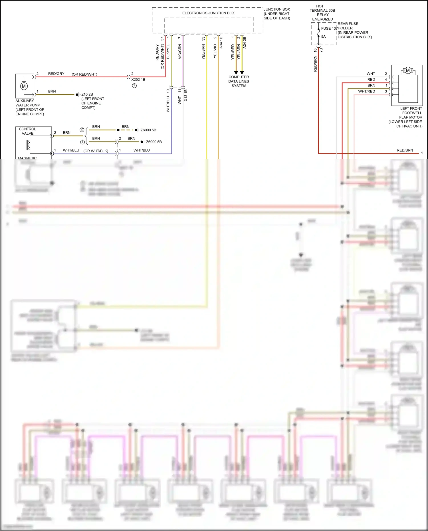 Wiring diagram computer data lines system for BMW M6 F06/F13/F12 facelift (2015-2018) (97 of 98)