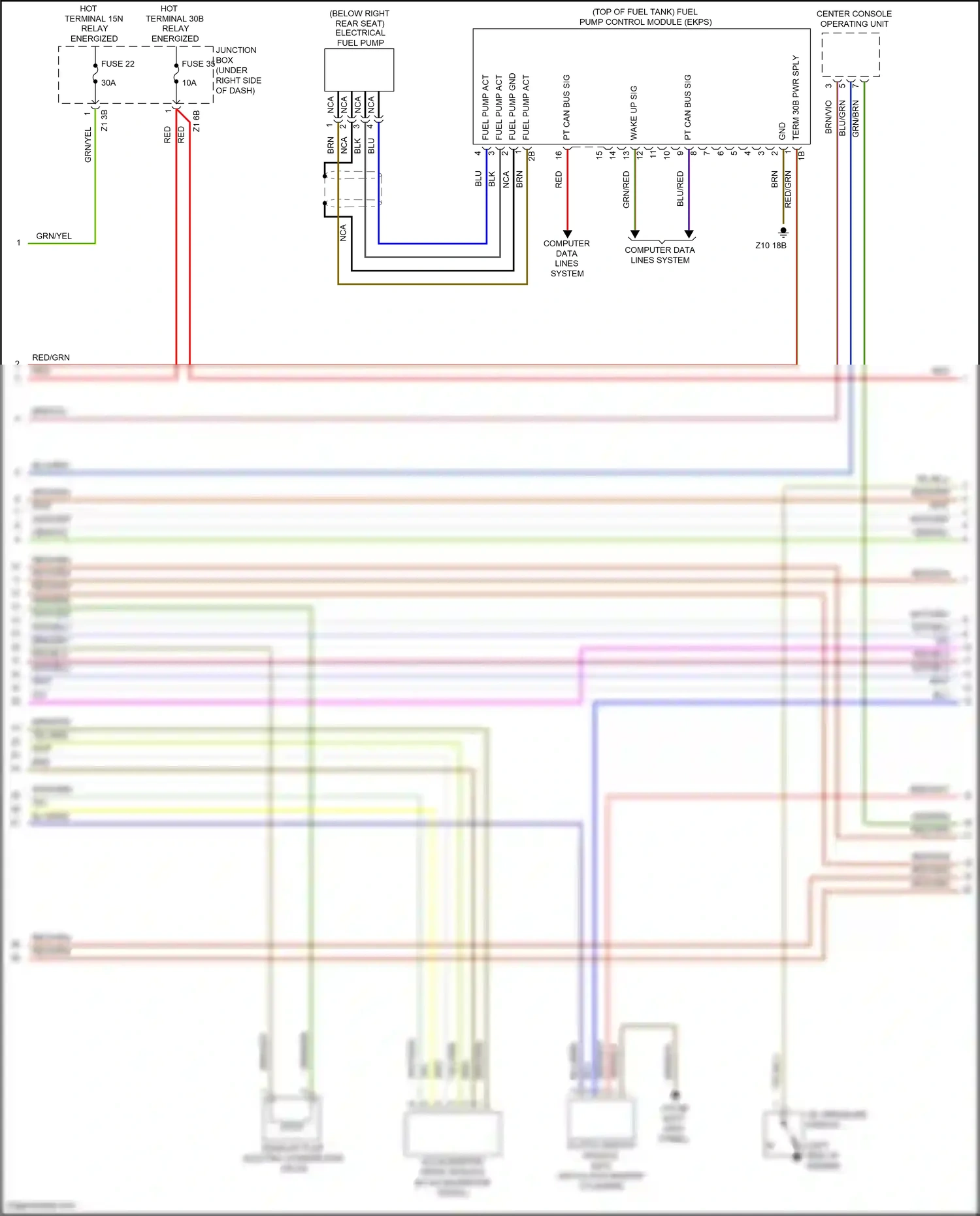 Wiring diagram computer data lines system for BMW M6 F06/F13/F12 facelift (2015-2018) (89 of 98)
