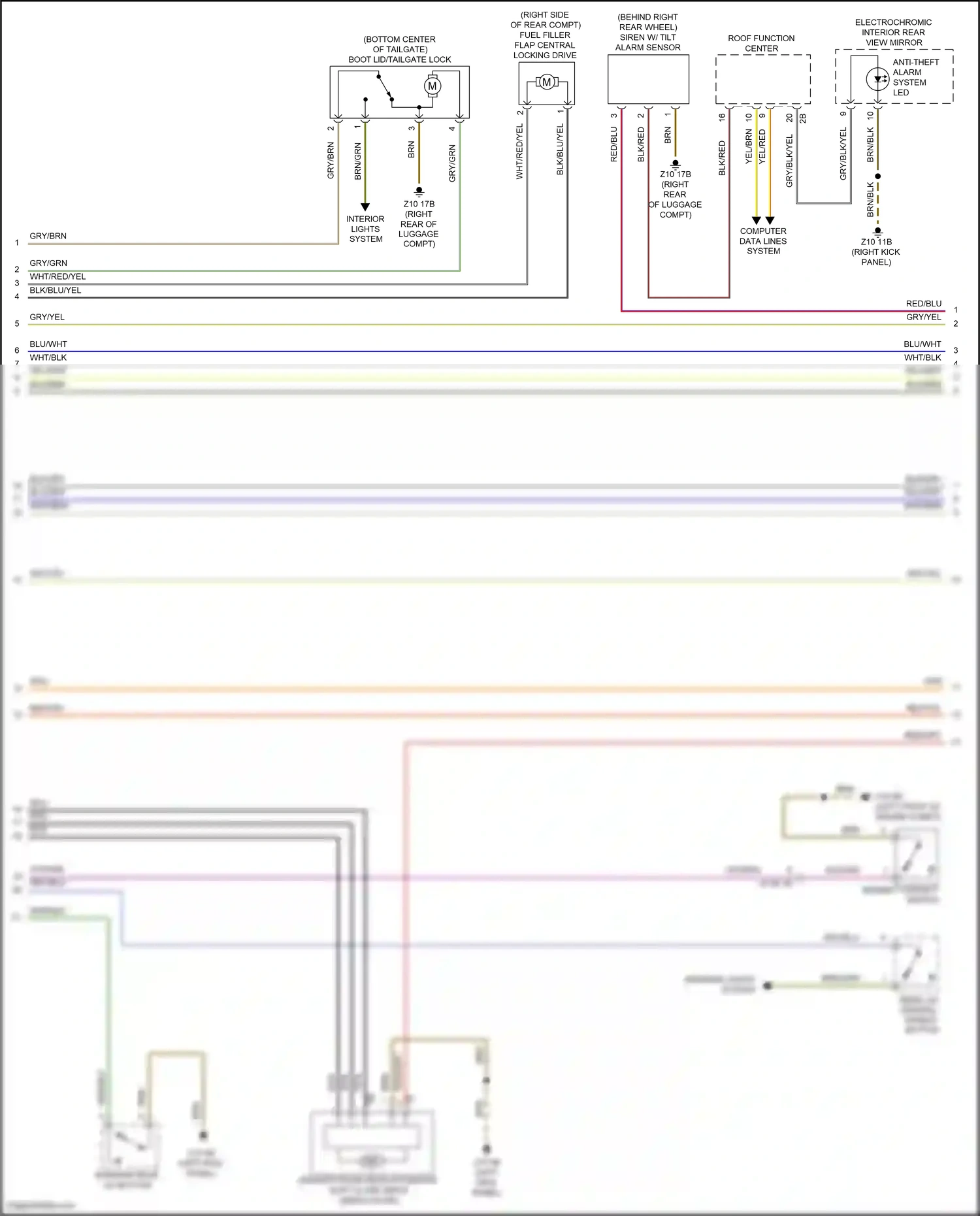Wiring diagram computer data lines system for BMW M6 F06/F13/F12 facelift (2015-2018) (10 of 98)