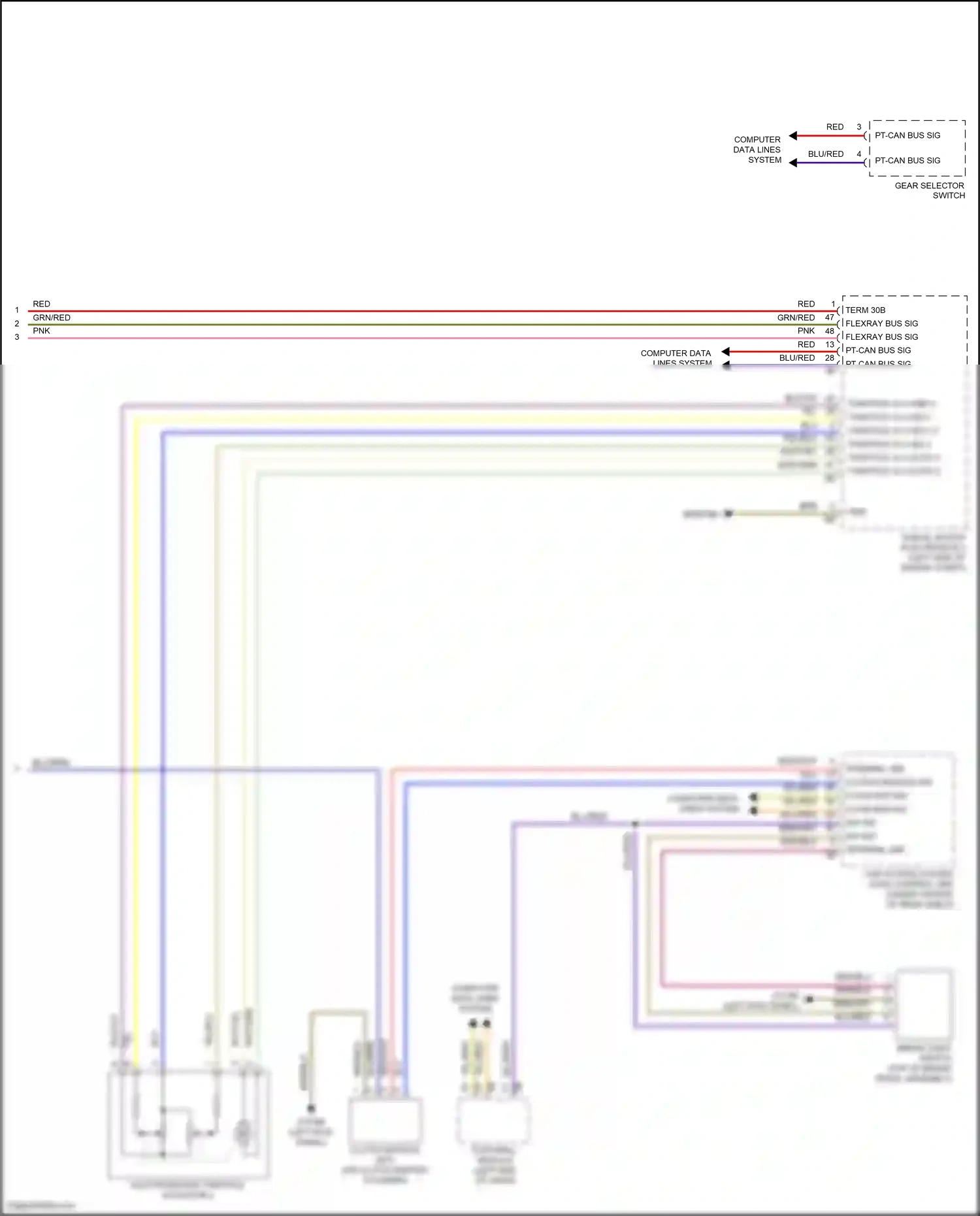 Wiring diagram computer data lines system for BMW M6 F06/F13/F12 facelift (2015-2018) (78 of 98)