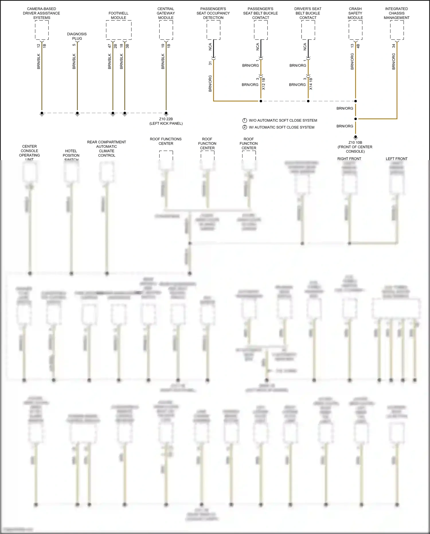 Wiring diagram coupe, gran coupe w/ basic variant for BMW M6 F06/F13/F12 facelift (2015-2018) (1 of 2)