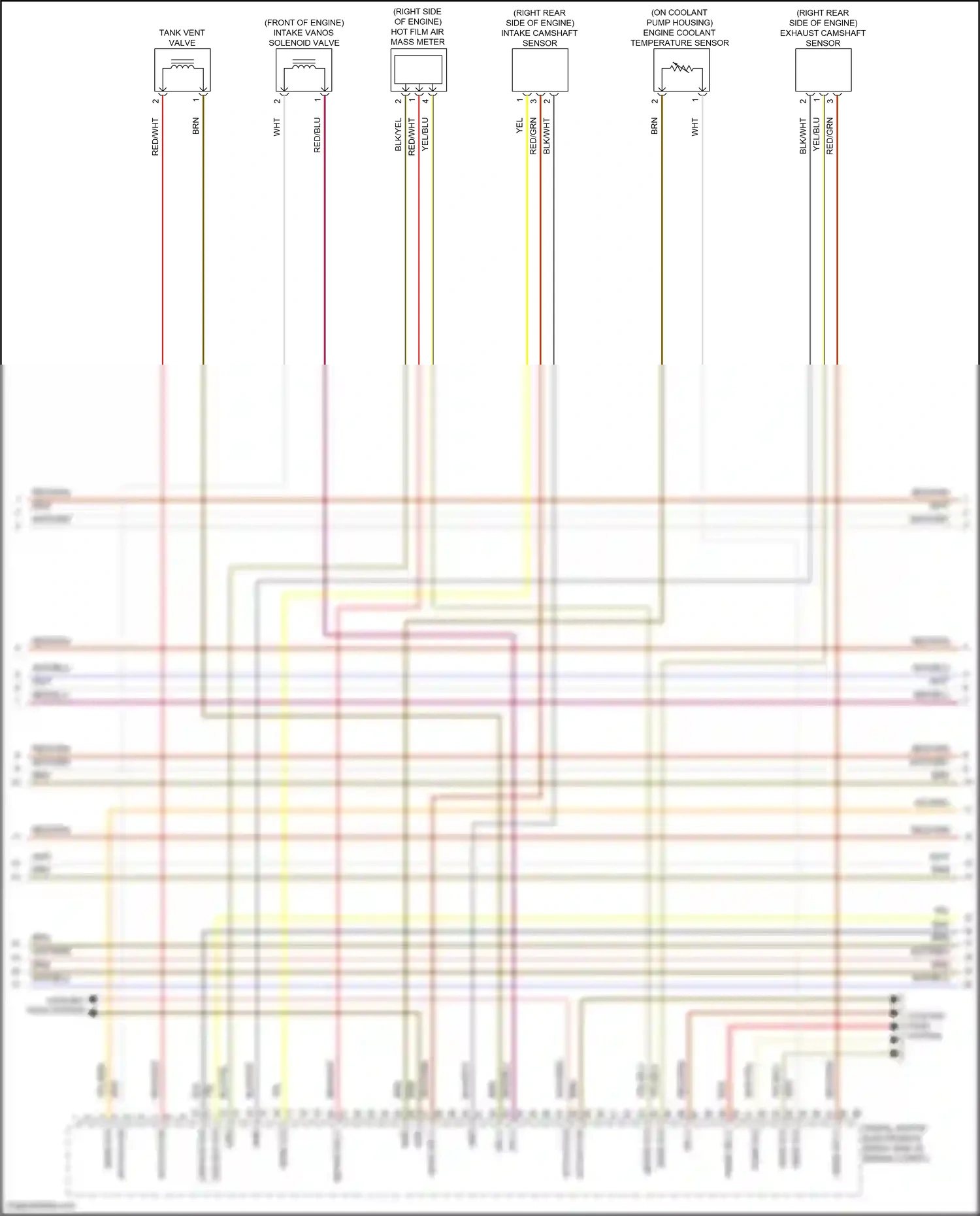Wiring diagram engine coolant temperature sensor for BMW M6 F06/F13/F12 facelift (2015-2018) (5 of 5)