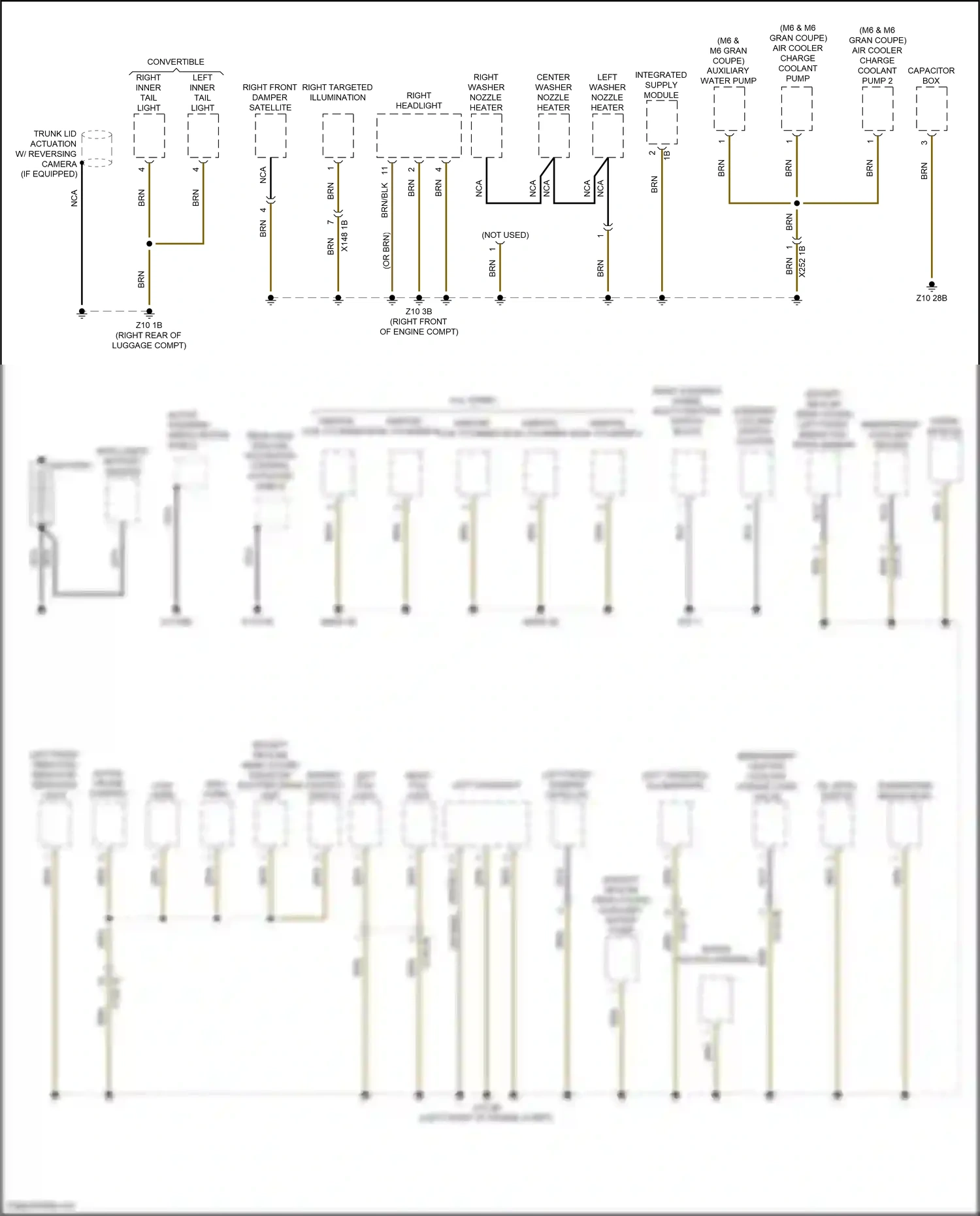 Wiring diagram left front direction indicator repeater light for BMW M6 F06/F13/F12 facelift (2015-2018) (2 of 2)
