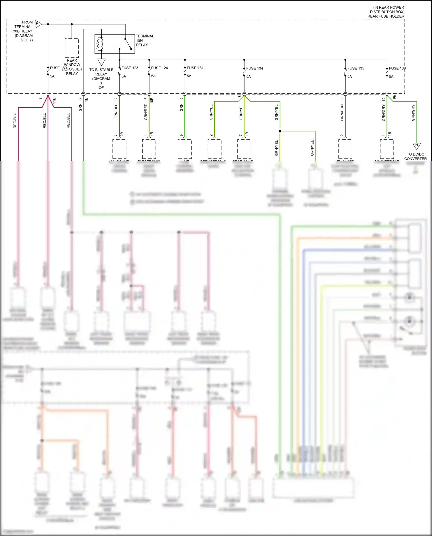 Wiring diagram left front microwave sensor for BMW M6 F06/F13/F12 facelift (2015-2018) (3 of 4)