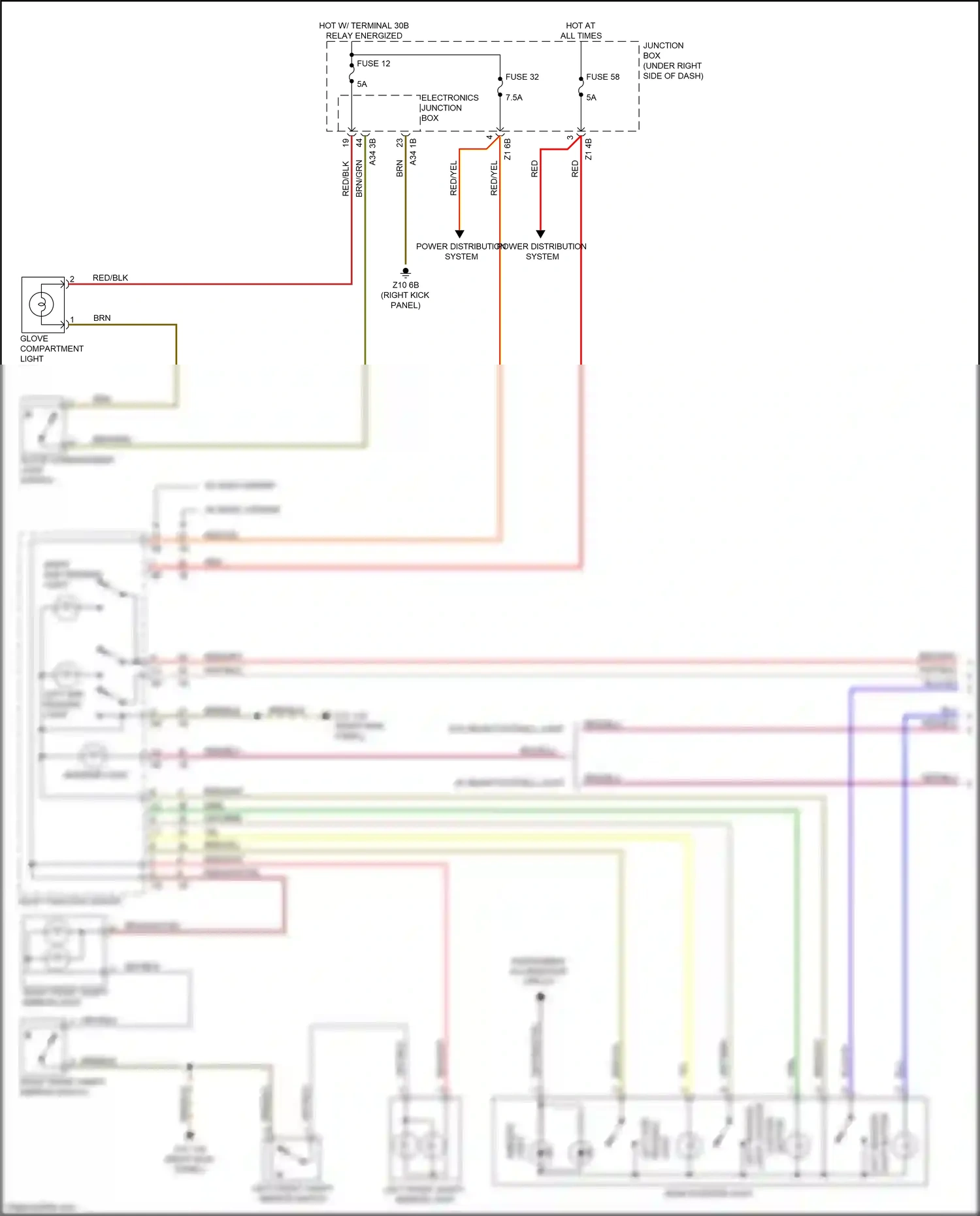 Wiring diagram light button for BMW M6 F06/F13/F12 facelift (2015-2018) (1 of 1)