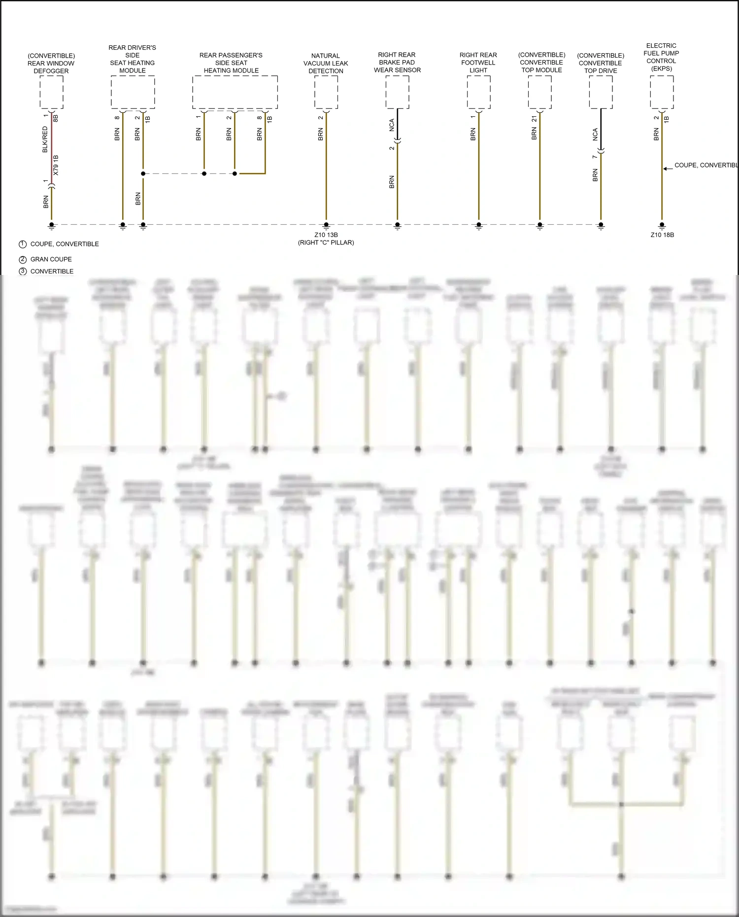 Wiring diagram rear eject box 2 for BMW M6 F06/F13/F12 facelift (2015-2018) (1 of 2)