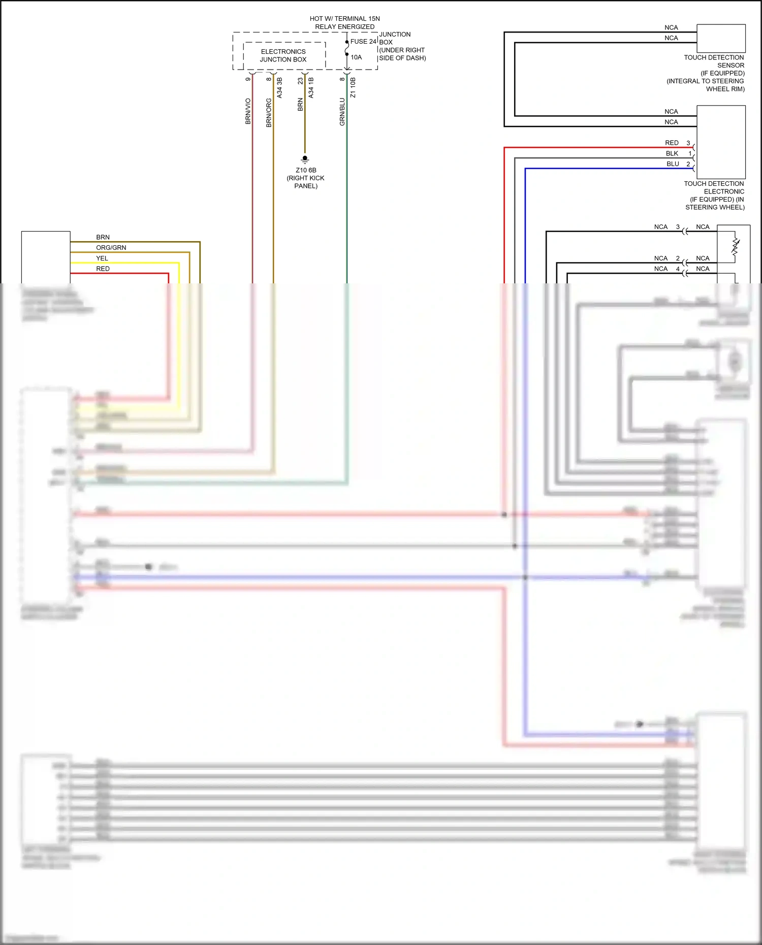 Wiring diagram touch detection sensor for BMW M6 F06/F13/F12 facelift (2015-2018) (1 of 1)