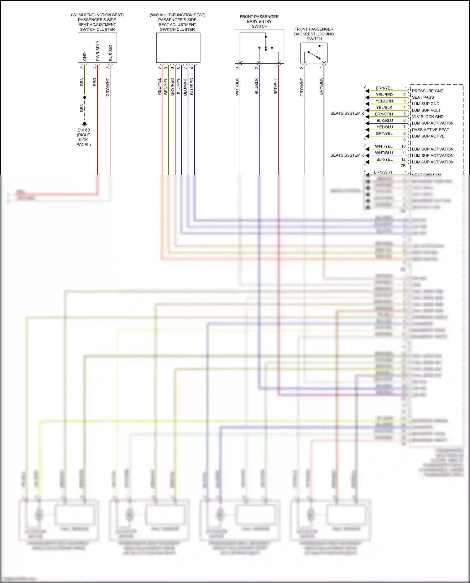 Wiring diagram w/ multi- function seat for BMW M6 F06/F13/F12 facelift (2015-2018) (6 of 6)