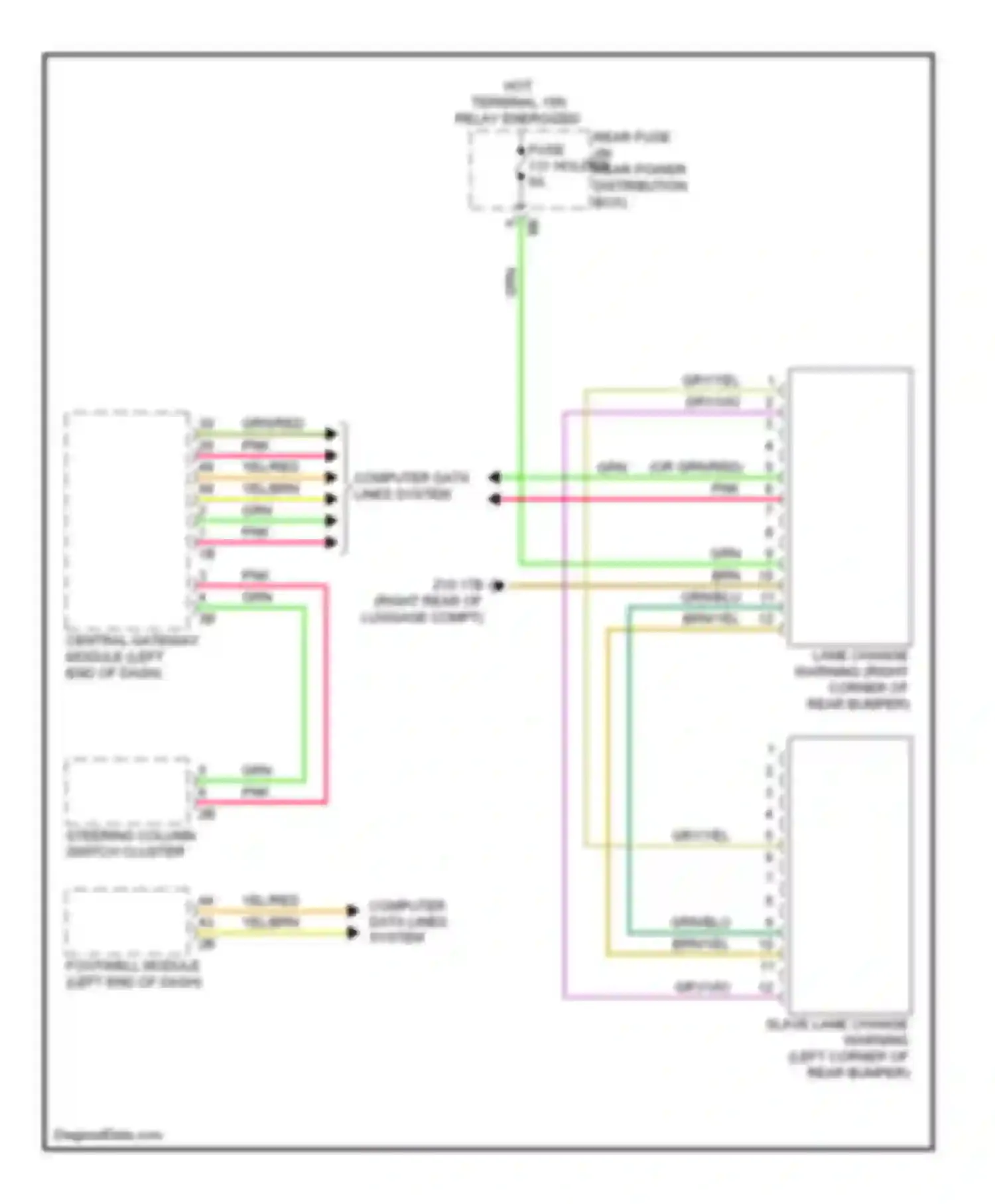 M6 BMW F06/F13/F12 (2012-2015): Lane departure warning circuit, without camera