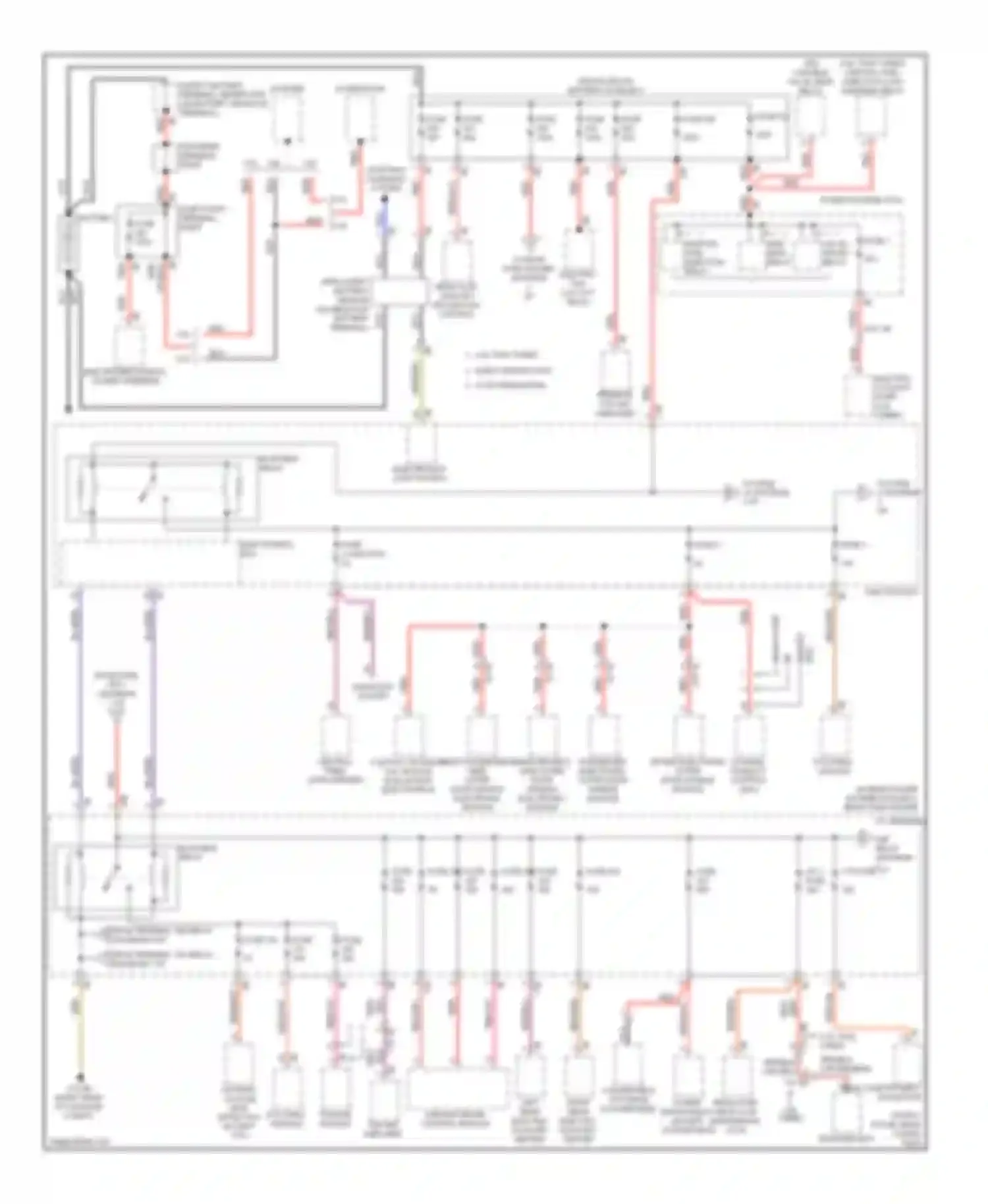 M6 BMW F06/F13/F12 (2012-2015): Power distribution circuit (1 of 7)