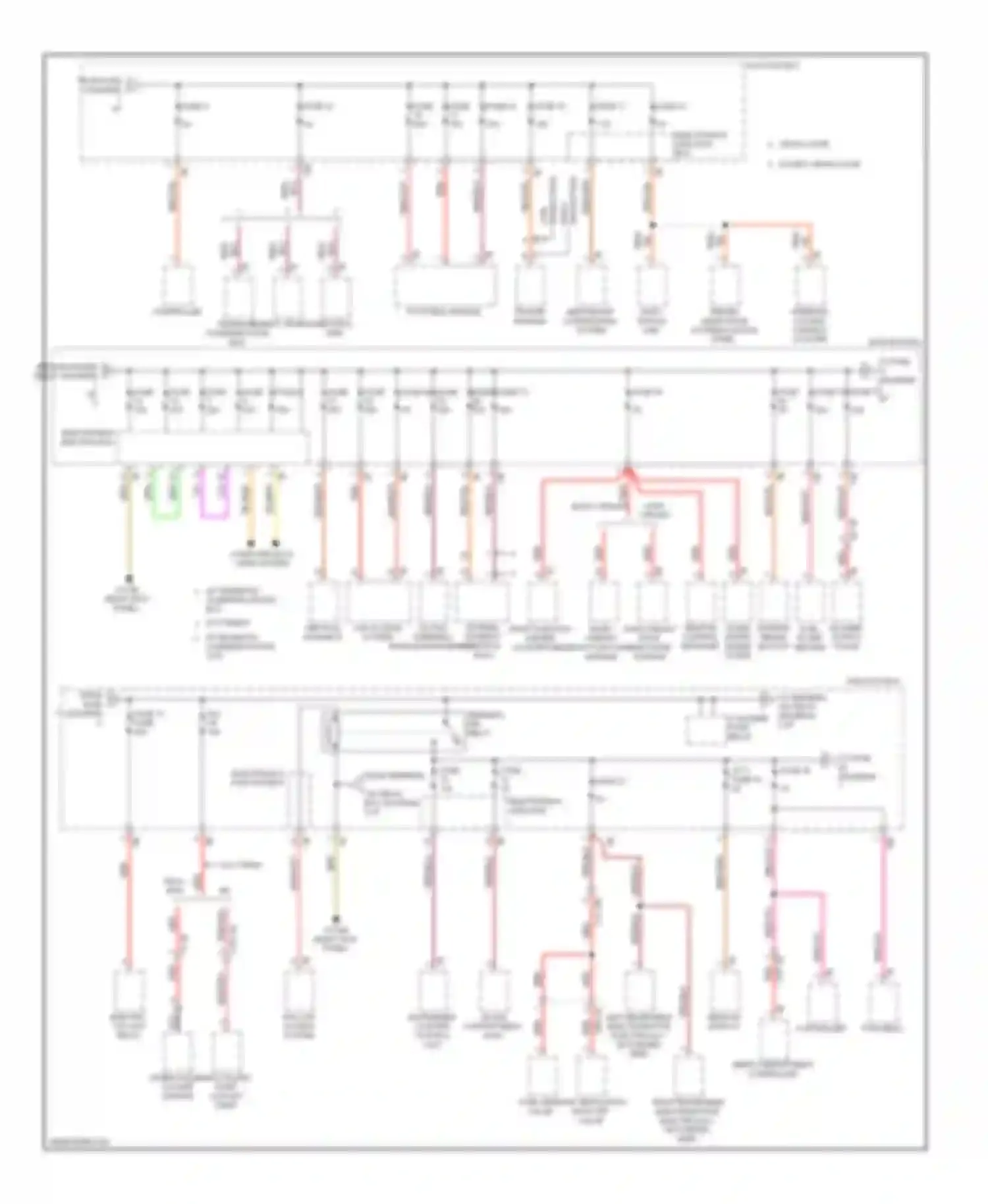 M6 BMW F06/F13/F12 (2012-2015): Power distribution circuit (2 of 7)