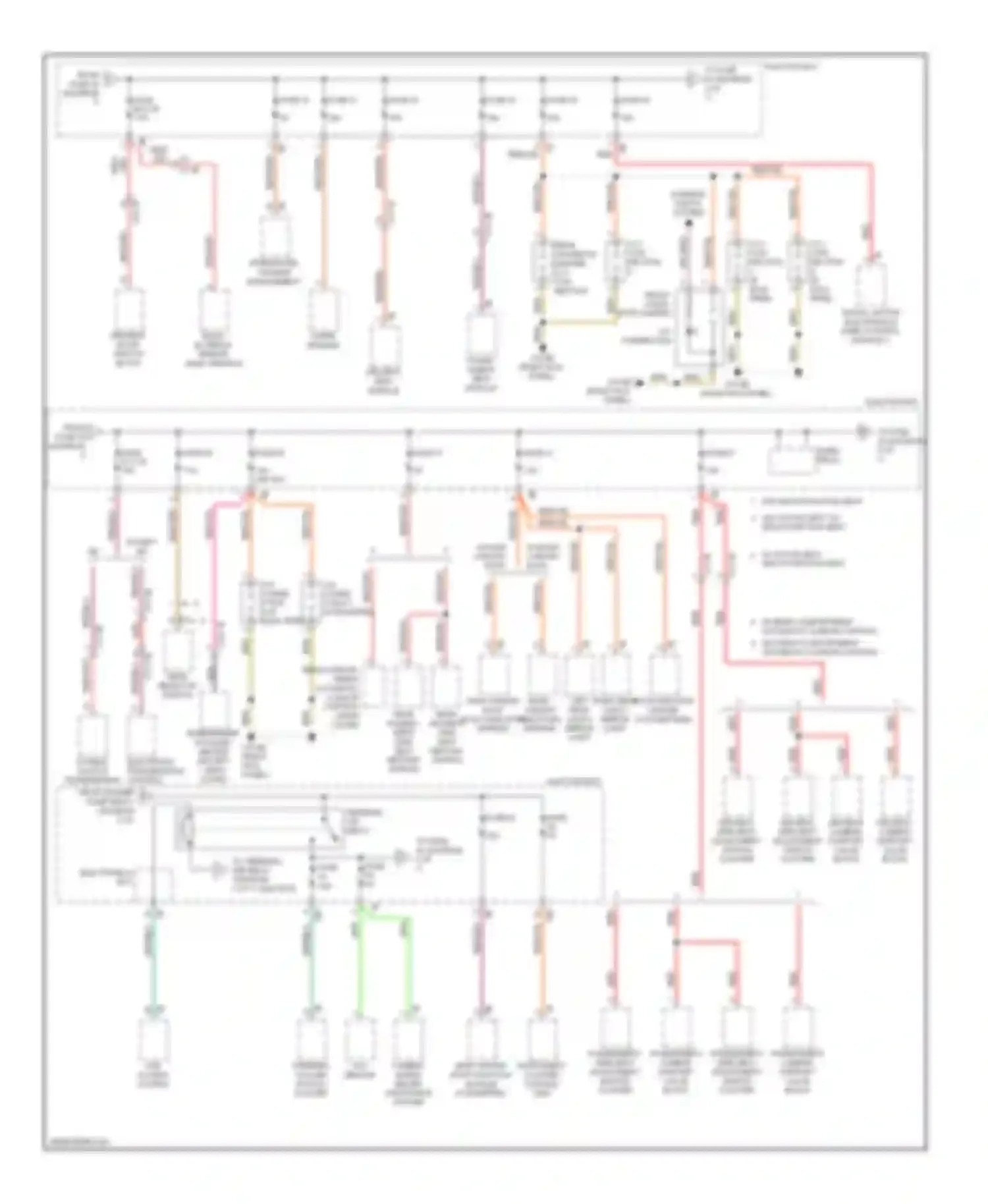 M6 BMW F06/F13/F12 (2012-2015): Power distribution circuit (3 of 7)