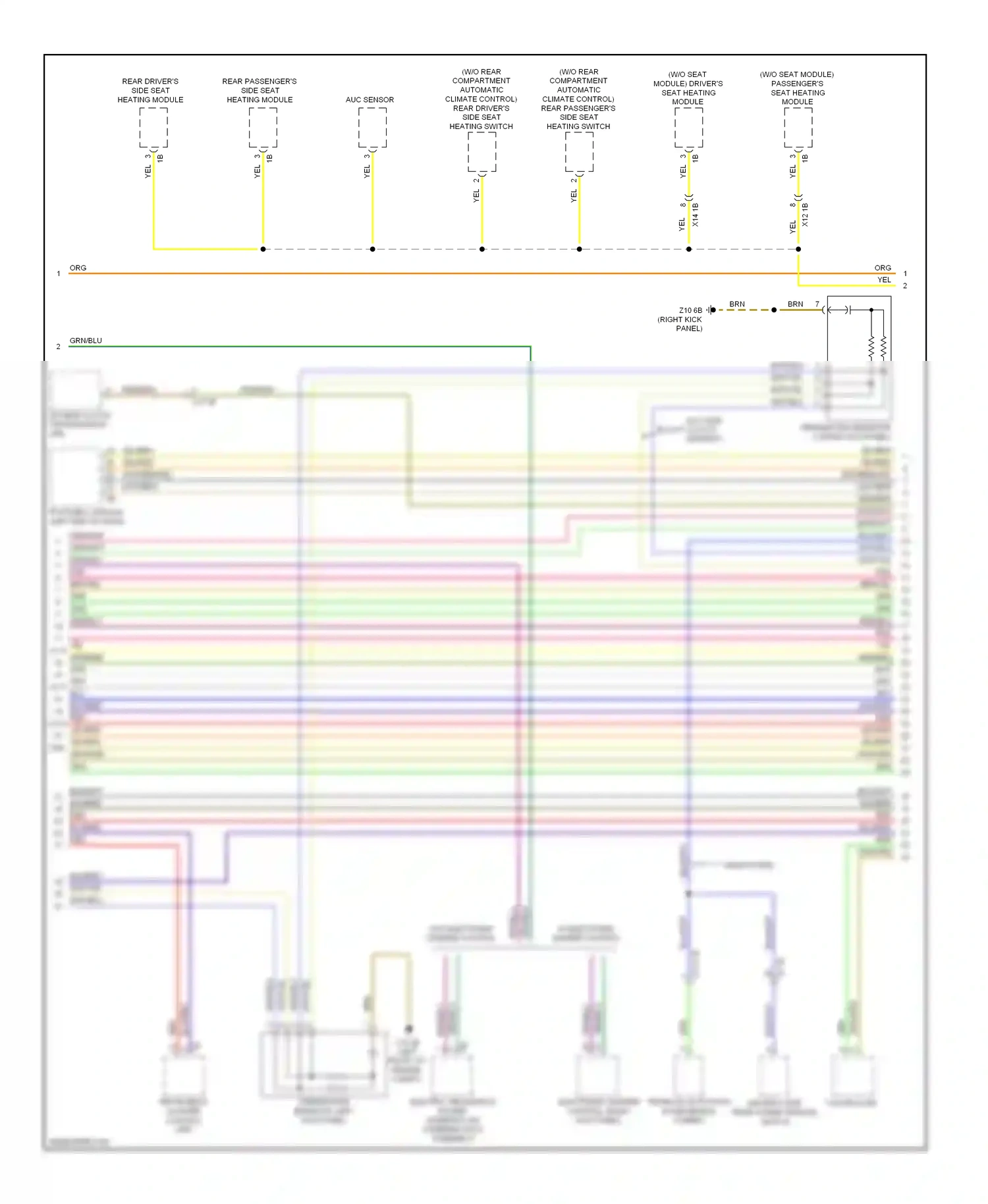 BMW M6 F06/F13/F12 (2012-2015) auc sensor wiring diagram  (2 of 2)