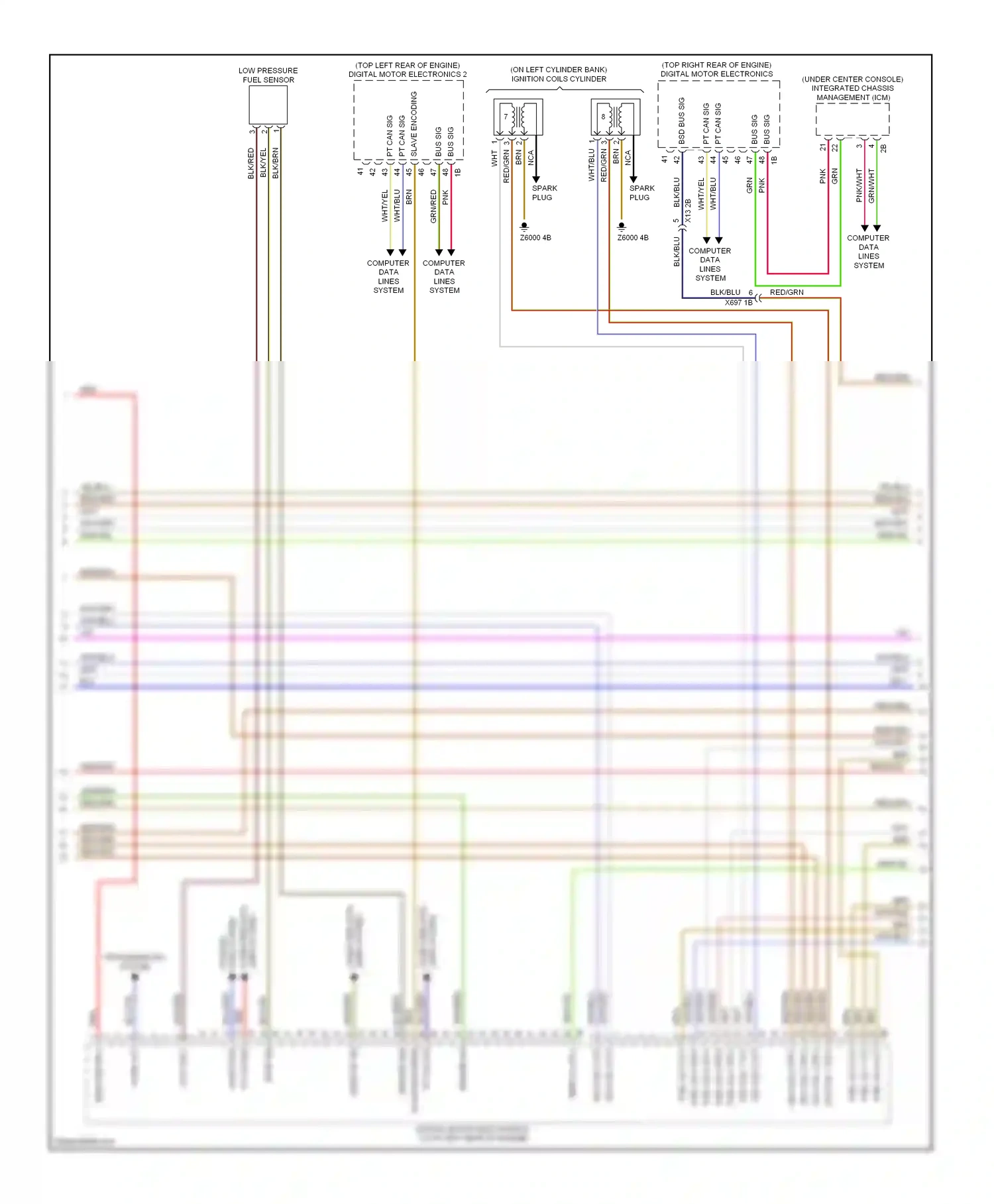 BMW M6 F06/F13/F12 (2012-2015) computer computer data data lines lines system system wiring diagram  (1 of 1)